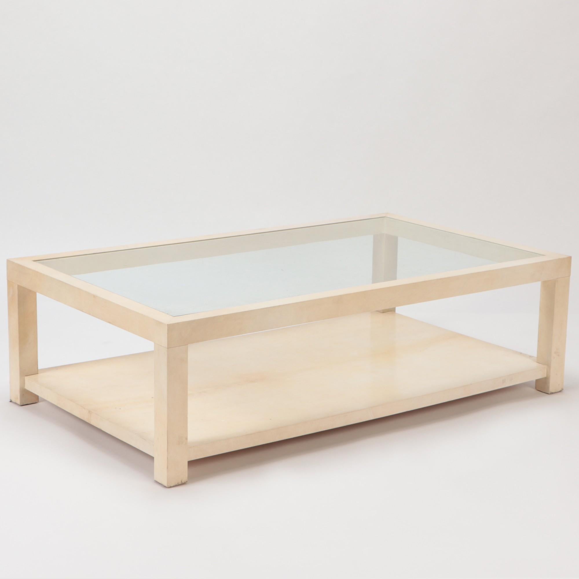 two tier square coffee table