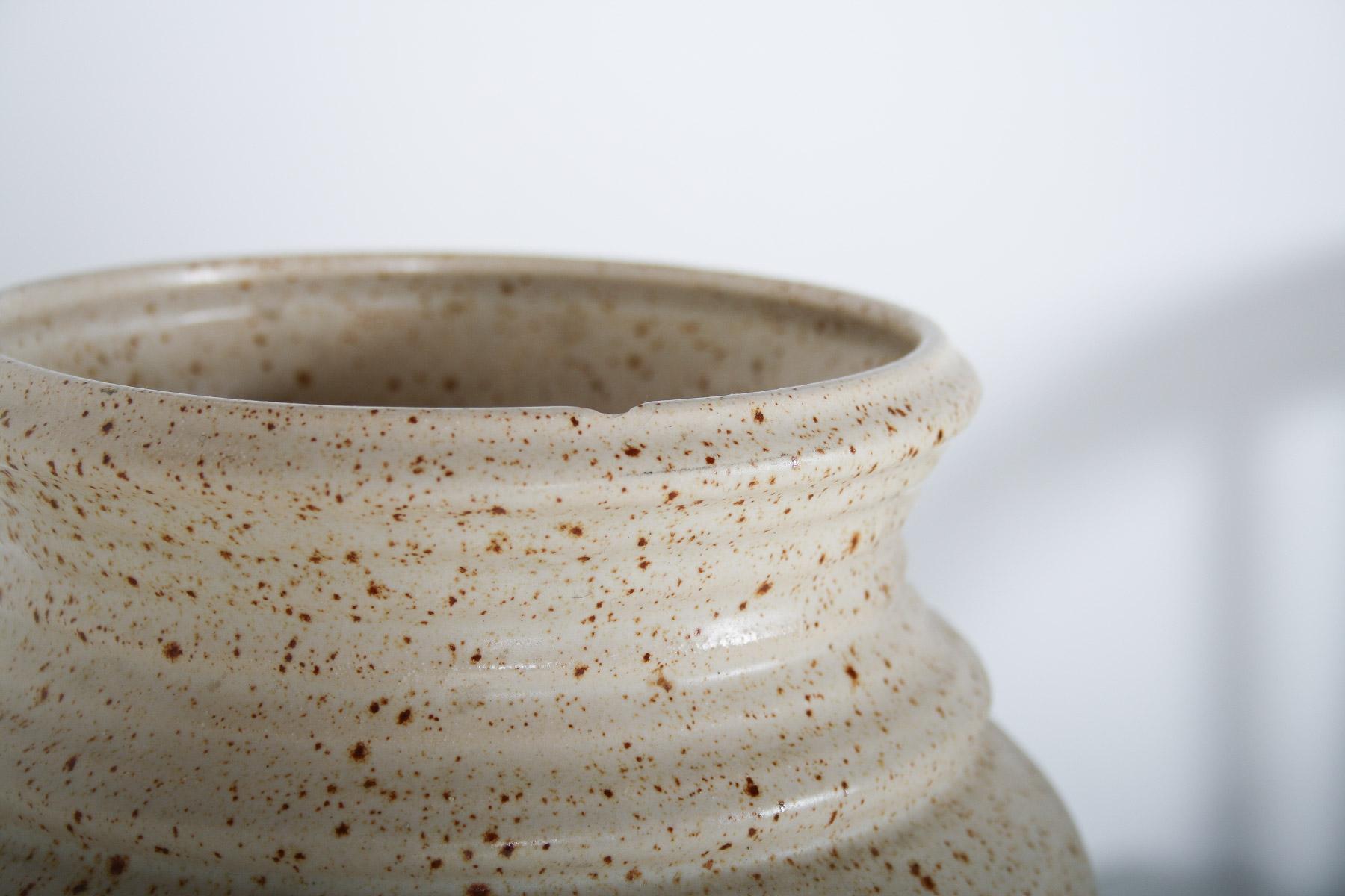 Un grande e vivace vaso in ceramica West German Pottery Fat Lava in arancione, nero e crema di BAY in vendita 9