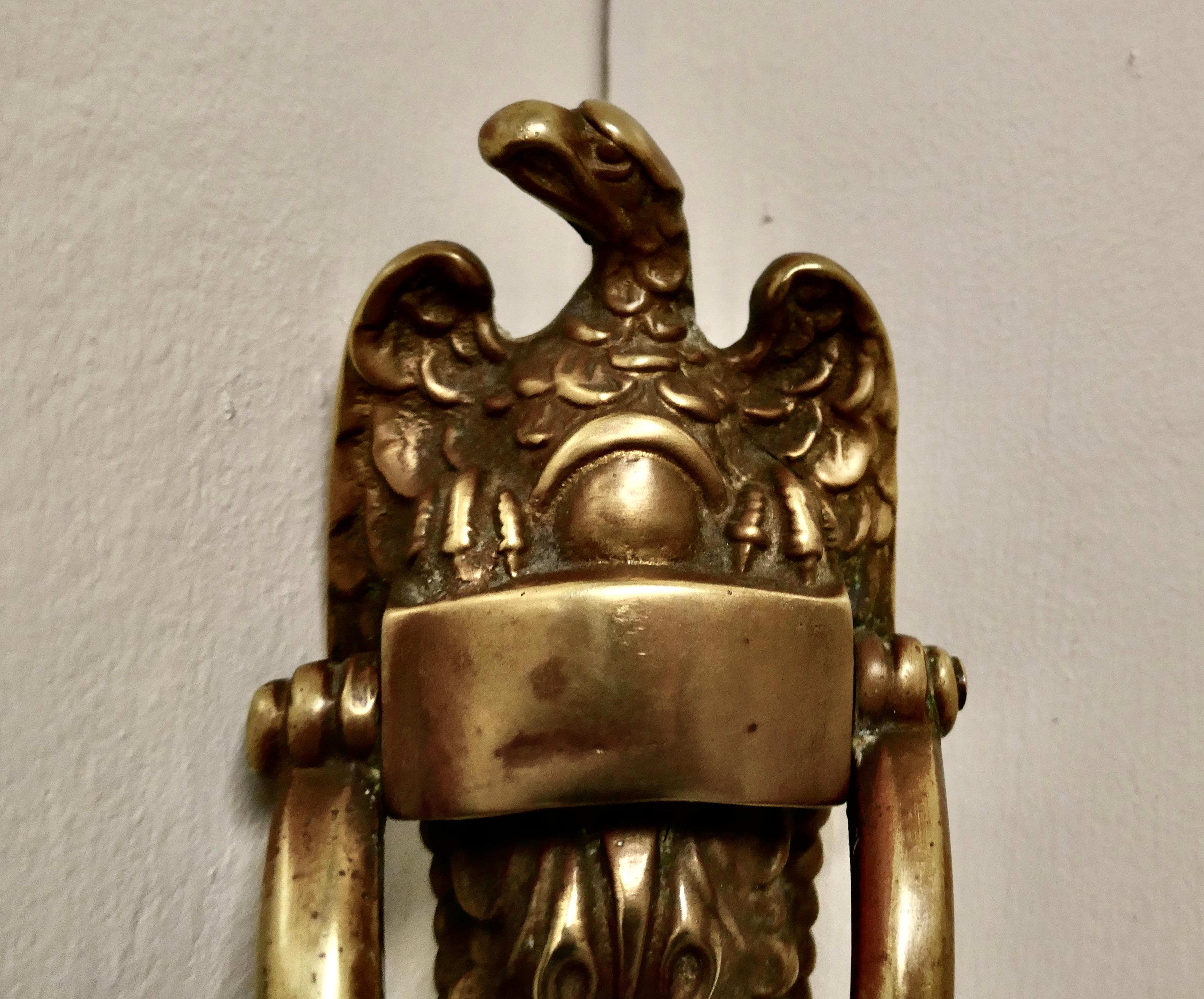 Adam Style Large Victorian Brass Eagle Door Knocker