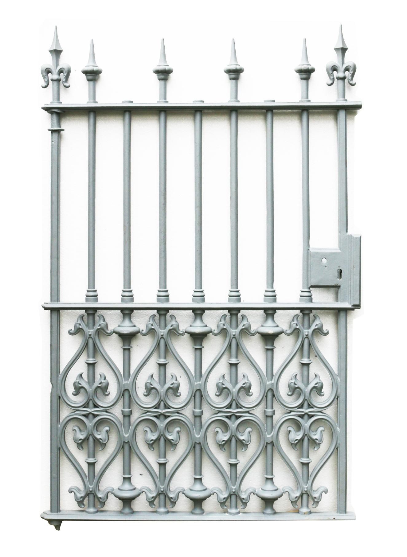 19th Century Large Victorian Cast Iron Pedestrian Gate For Sale