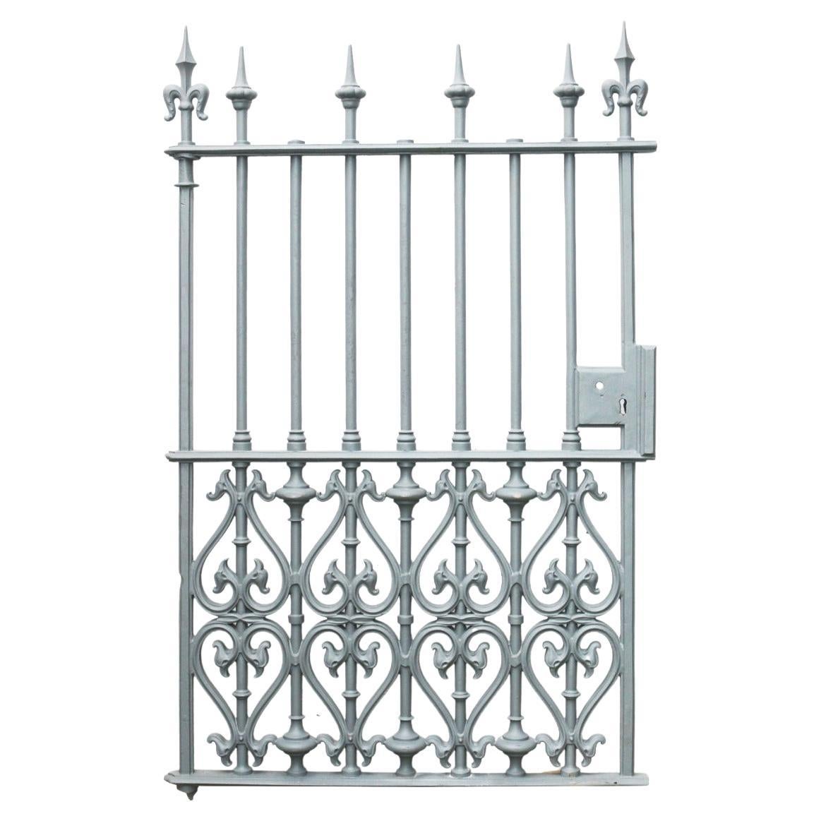 Large Victorian Cast Iron Pedestrian Gate For Sale