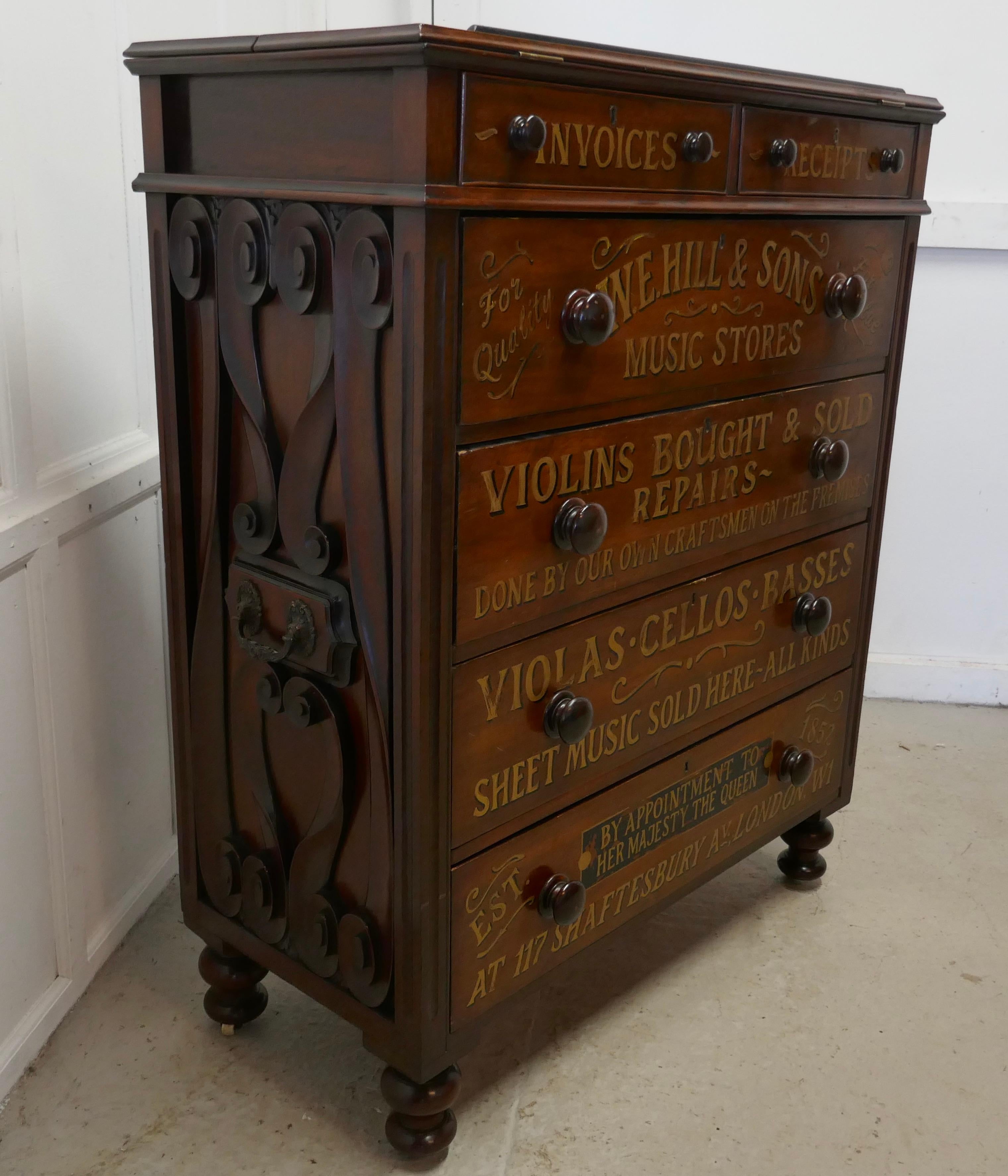 Large Victorian Mahogany Shop Display Music Cabinet 2