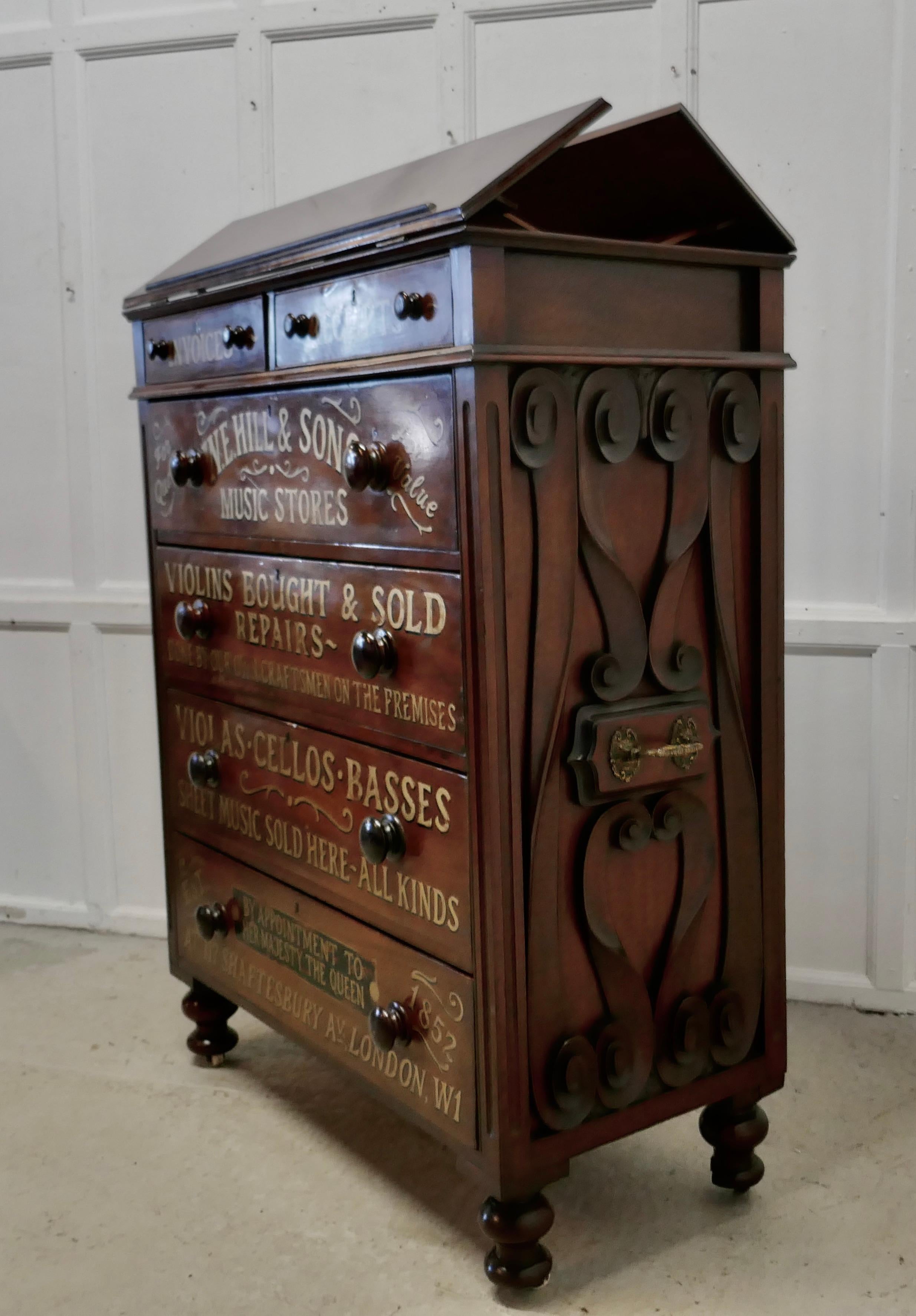 victorian music cabinet