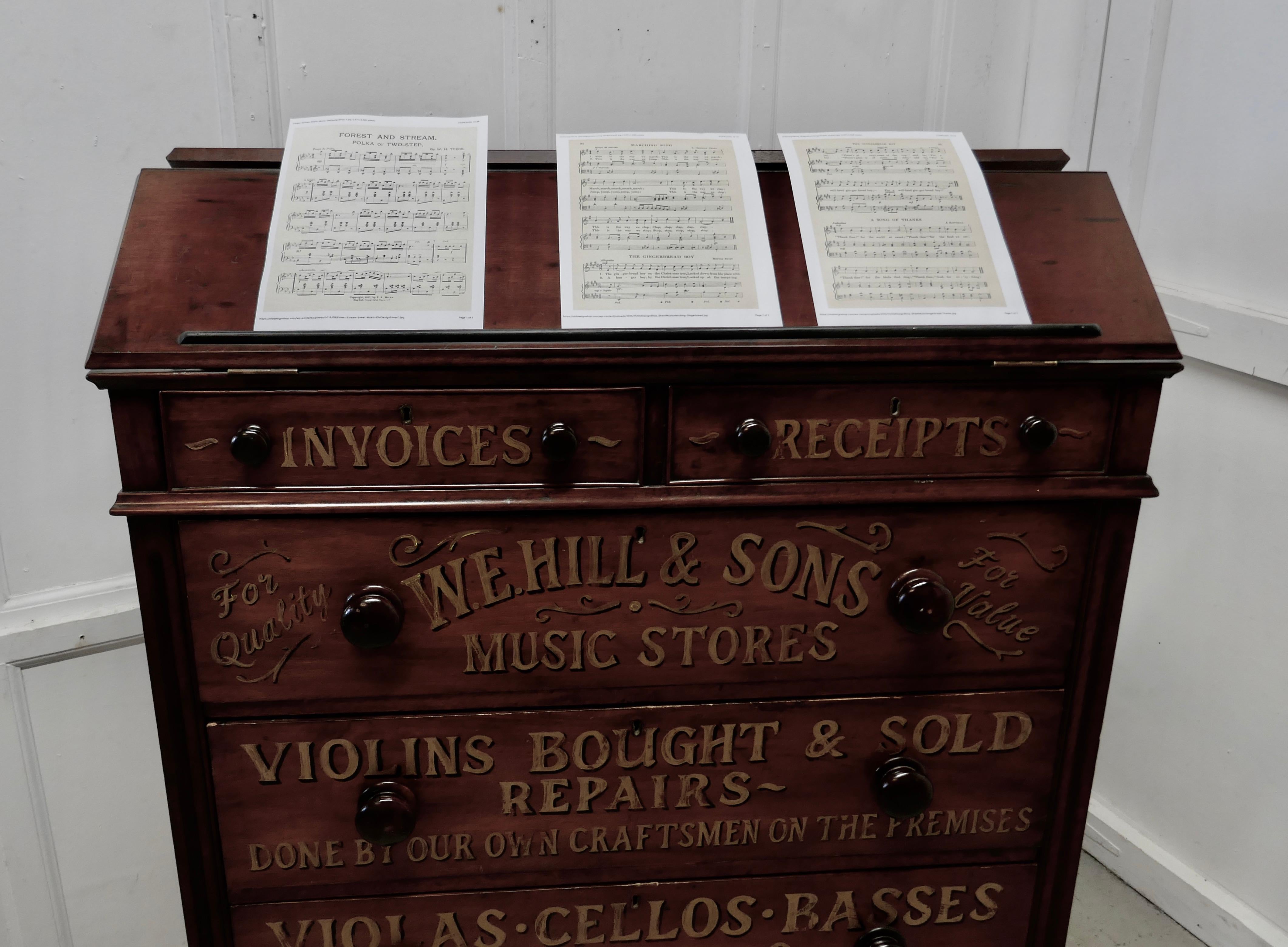 Large Victorian Mahogany Shop Display Music Cabinet 1