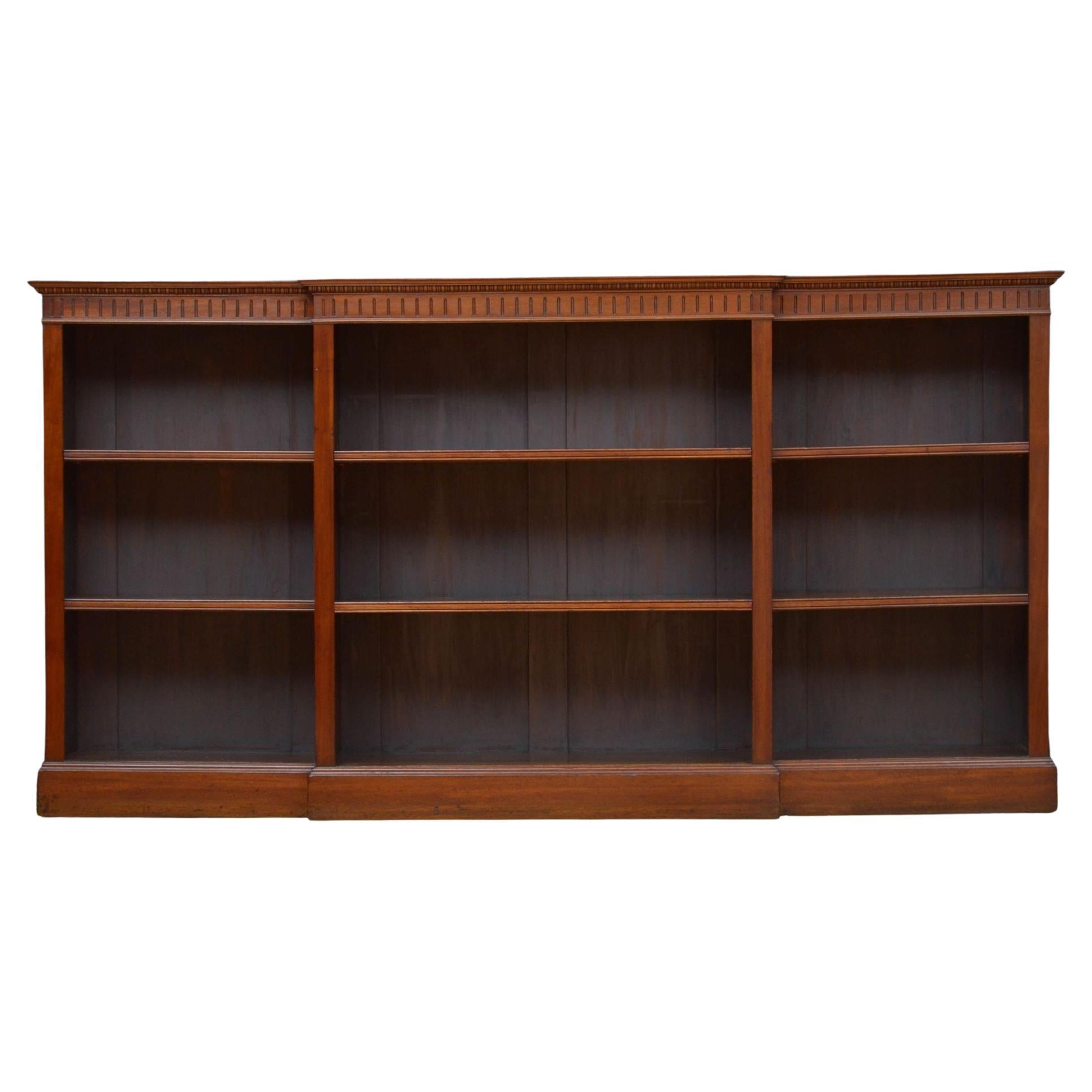 A Large Victorian Victorian Open Bookcase in Mahogany
