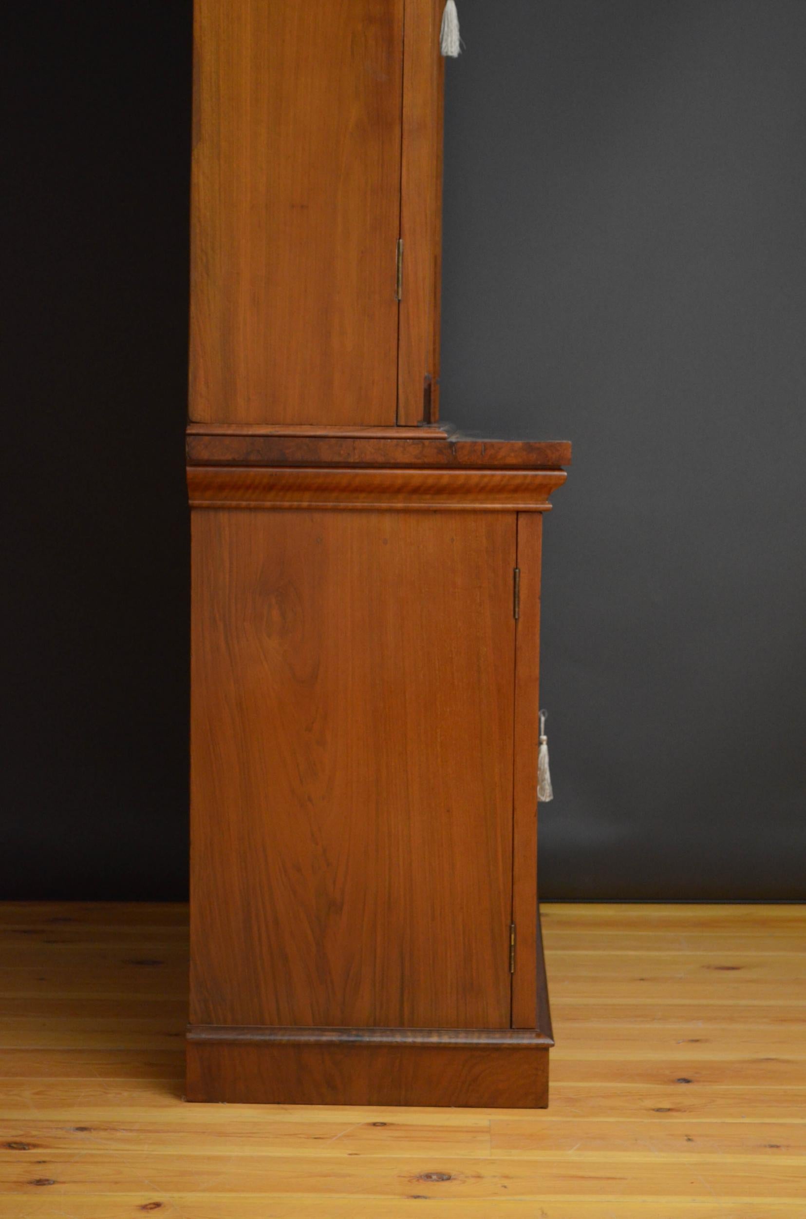 Large Victorian Walnut Library Bookcase 12