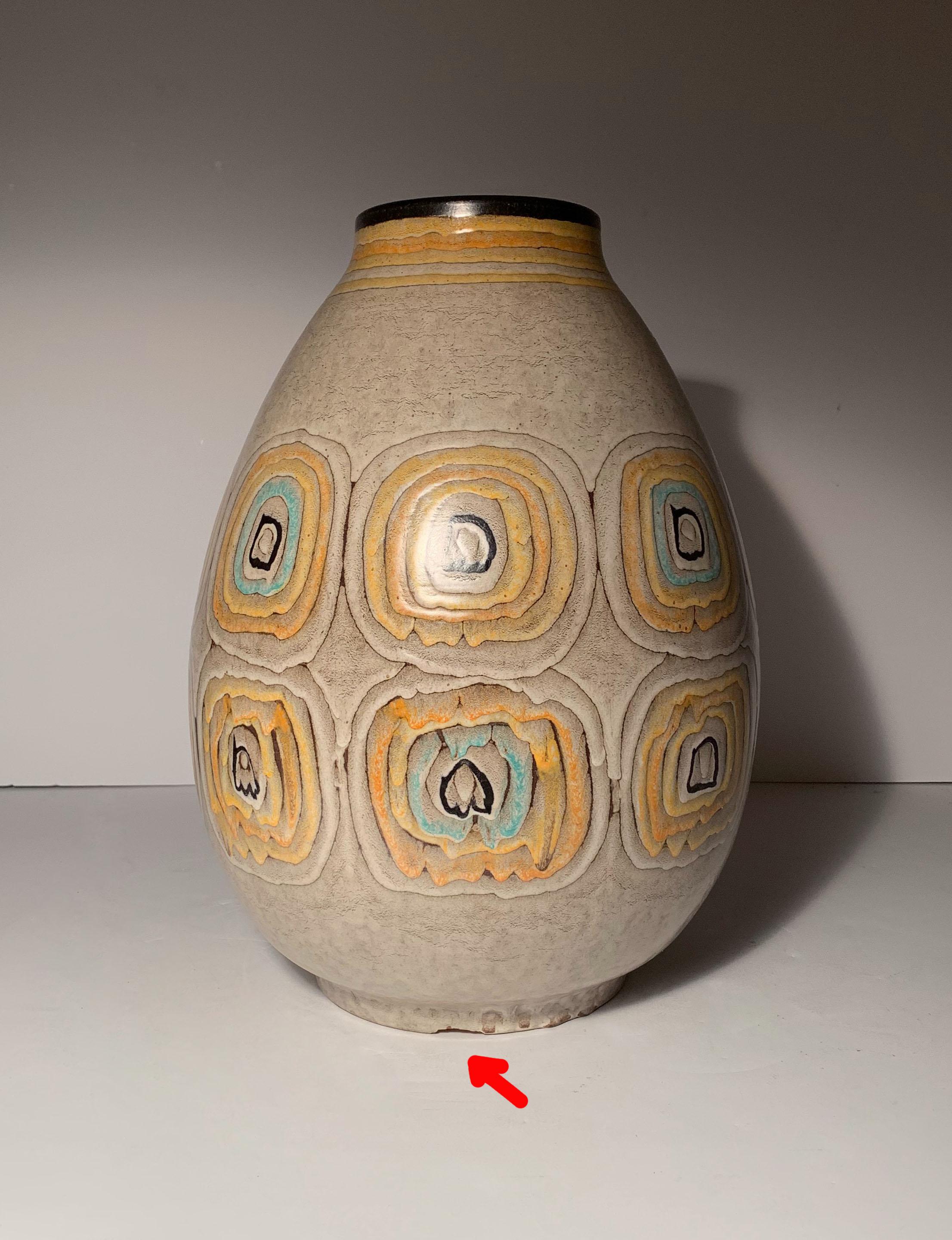 Large Vintage Alvino Bagne Signed Ceramic Vase 4