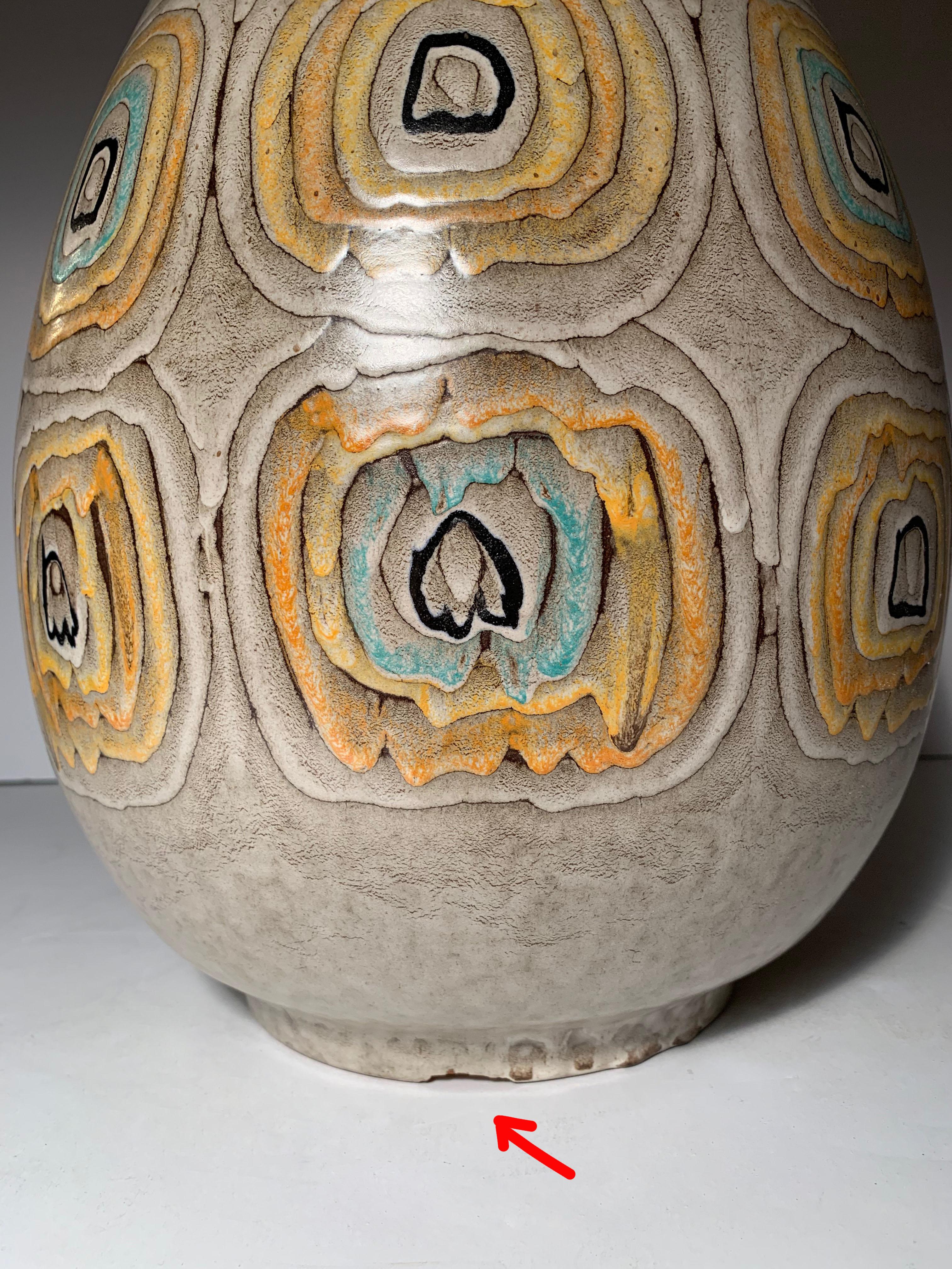 Large Vintage Alvino Bagne Signed Ceramic Vase 5