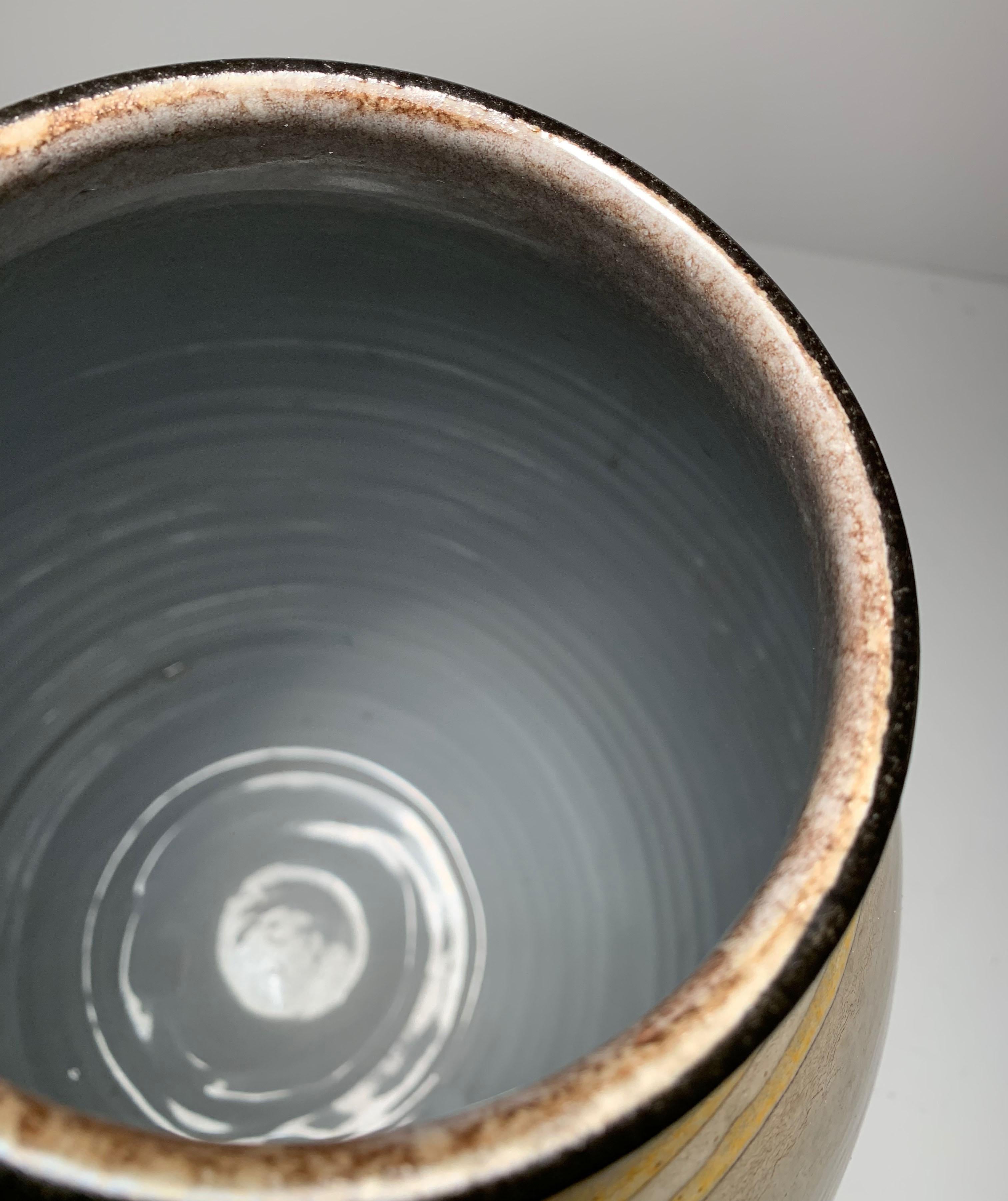 Large Vintage Alvino Bagne Signed Ceramic Vase 2