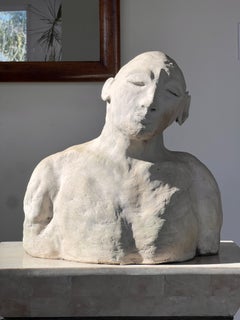A large vintage ceramic bust, 20th century