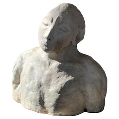 Gran busto de cerámica de época, siglo XX