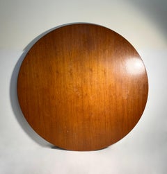 A Large Vintage Early Florence Knoll Wood Circular Conference / Dining Table