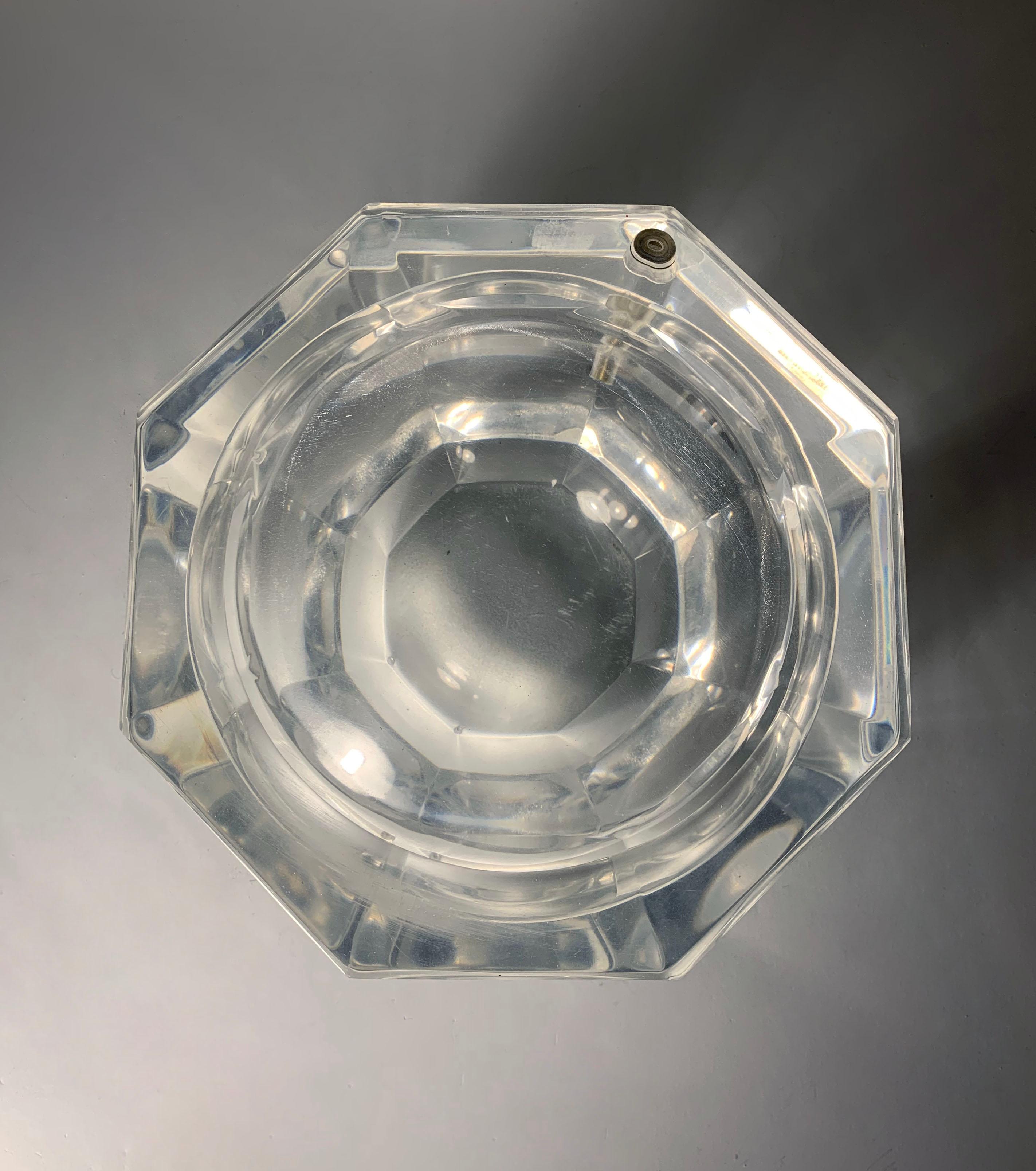 Großer Eiskübel aus Lucite von Allesandro Albrizzi im Angebot 1