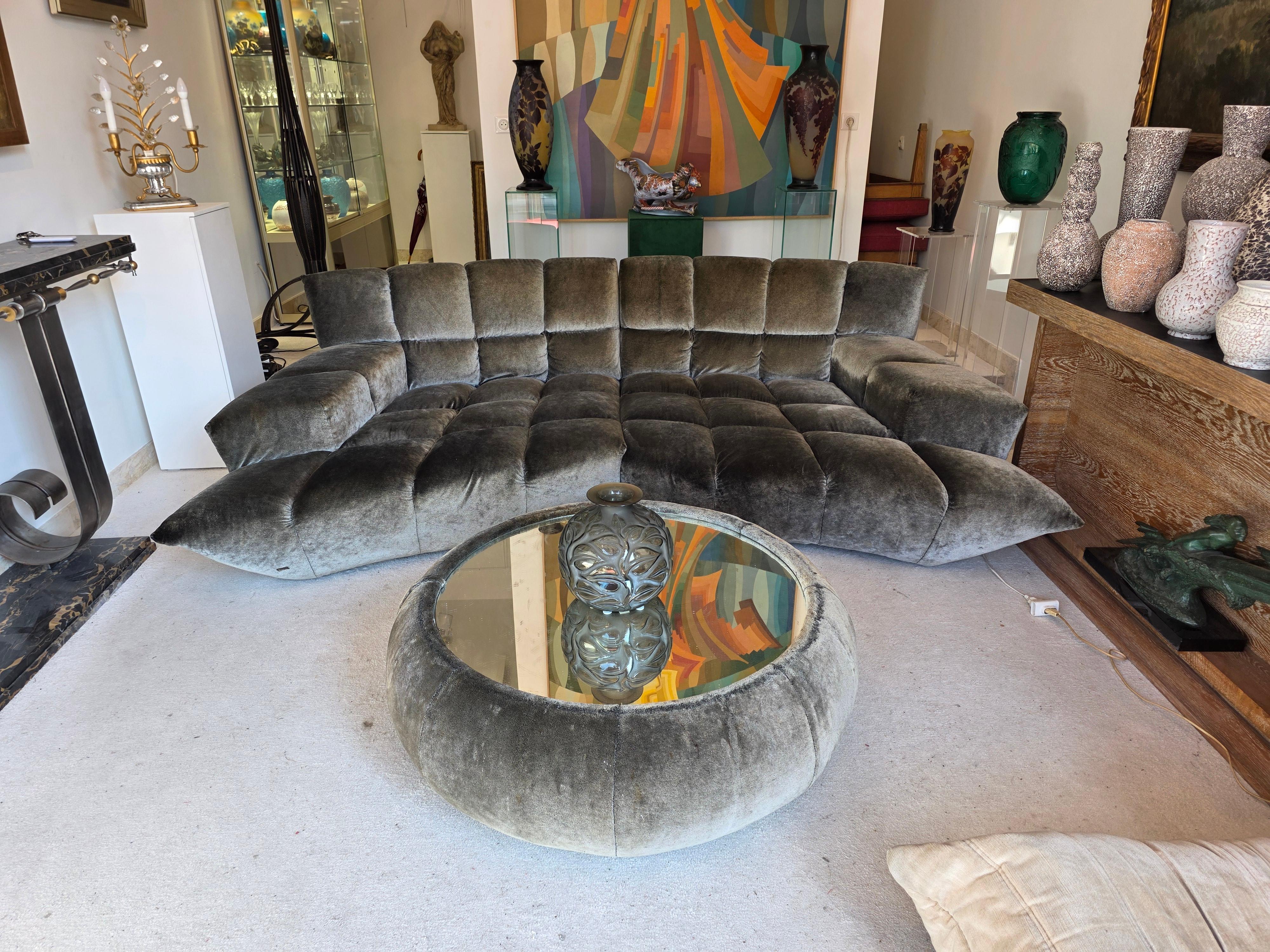 Modern A Large Vintage Sofa and Matching Coffee table 