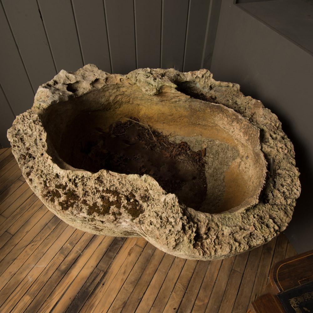 Large Volcanic Urn/Planter with Organic Form from Indonesia In Good Condition In Philadelphia, PA