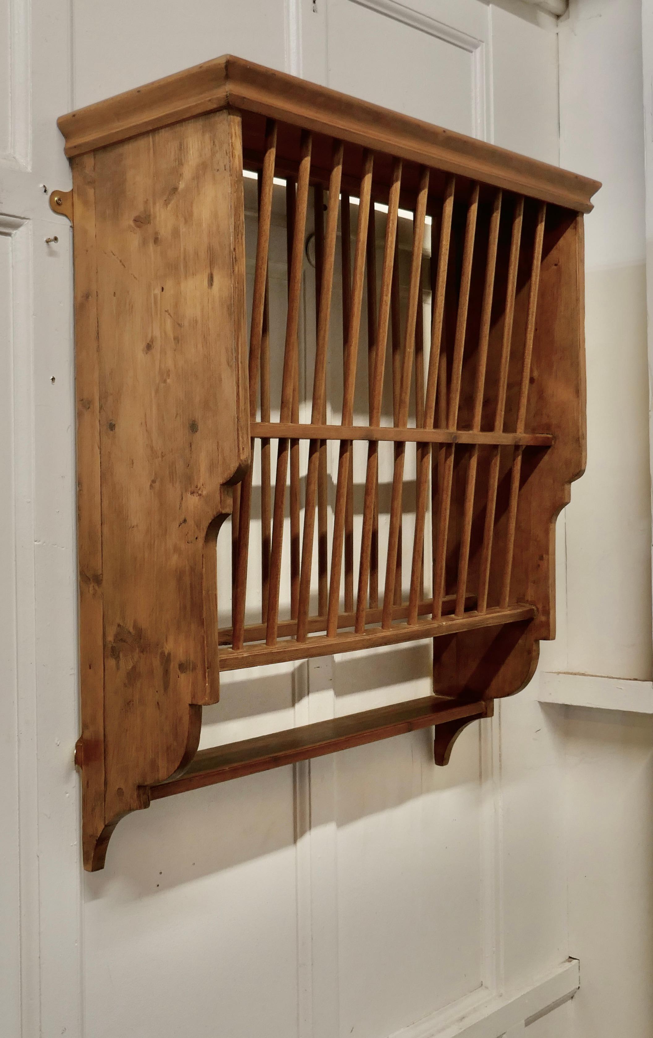 antique pine plate rack