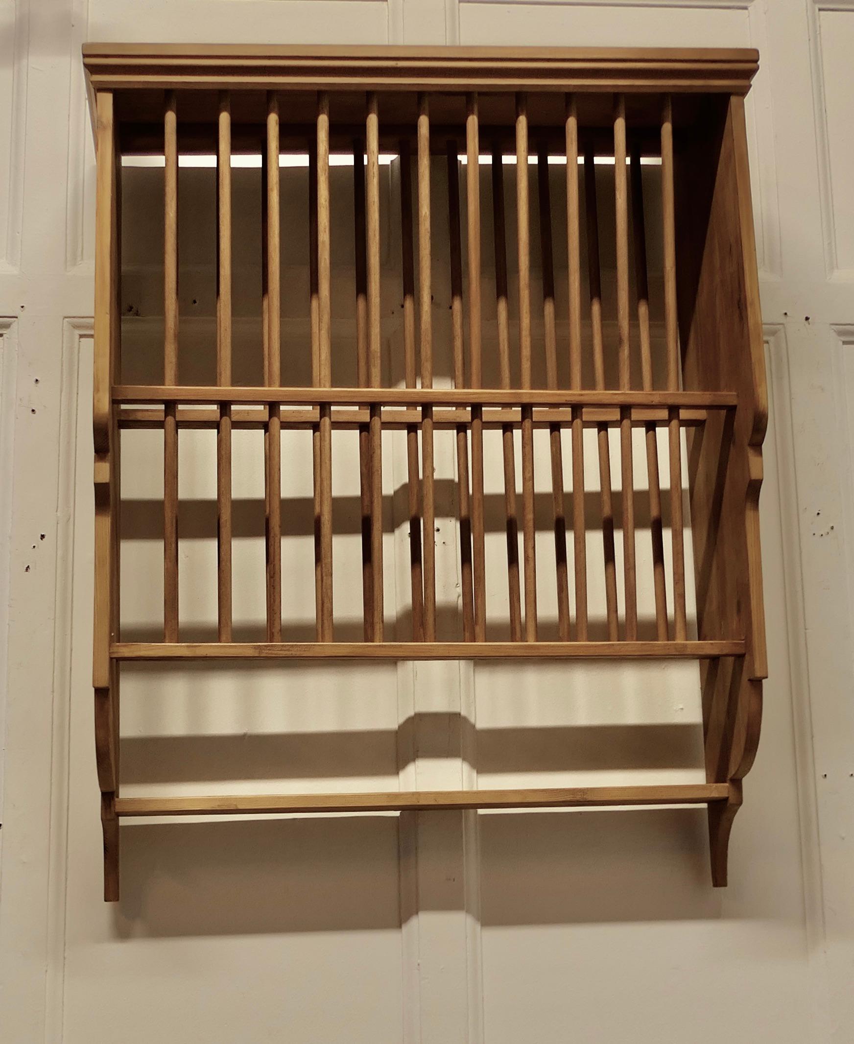 wood plate rack for wall