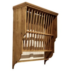 Retro A Large Wall Hanging Pine Plate Rack