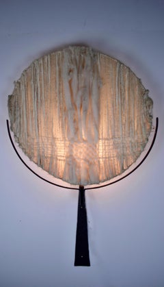 Una grande applique - ferro e lana - Francia 1970