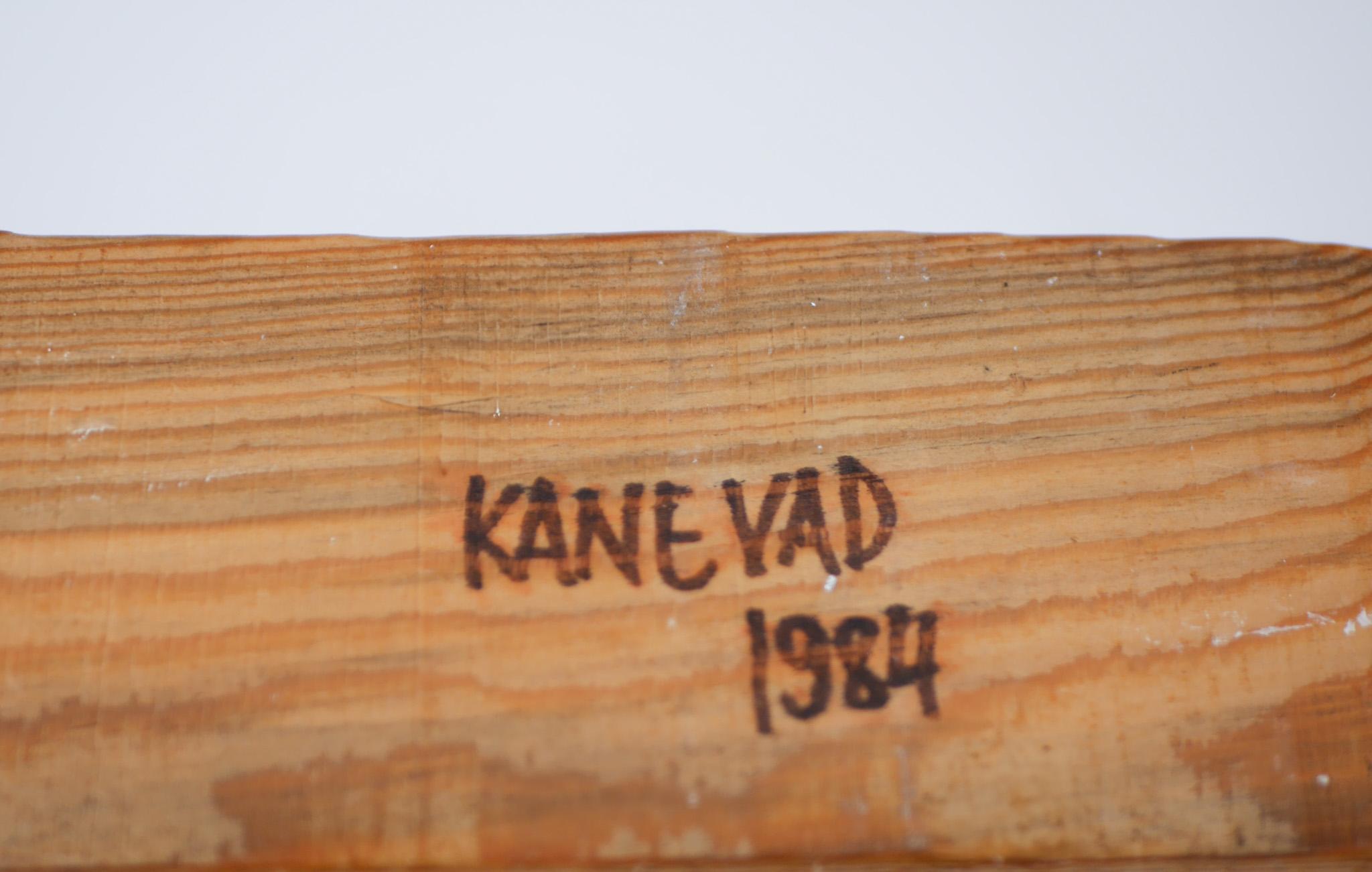 Portacandele in legno moderno scandinavo di Gunnar Kanevad, Svezia, forma organica in vendita 3