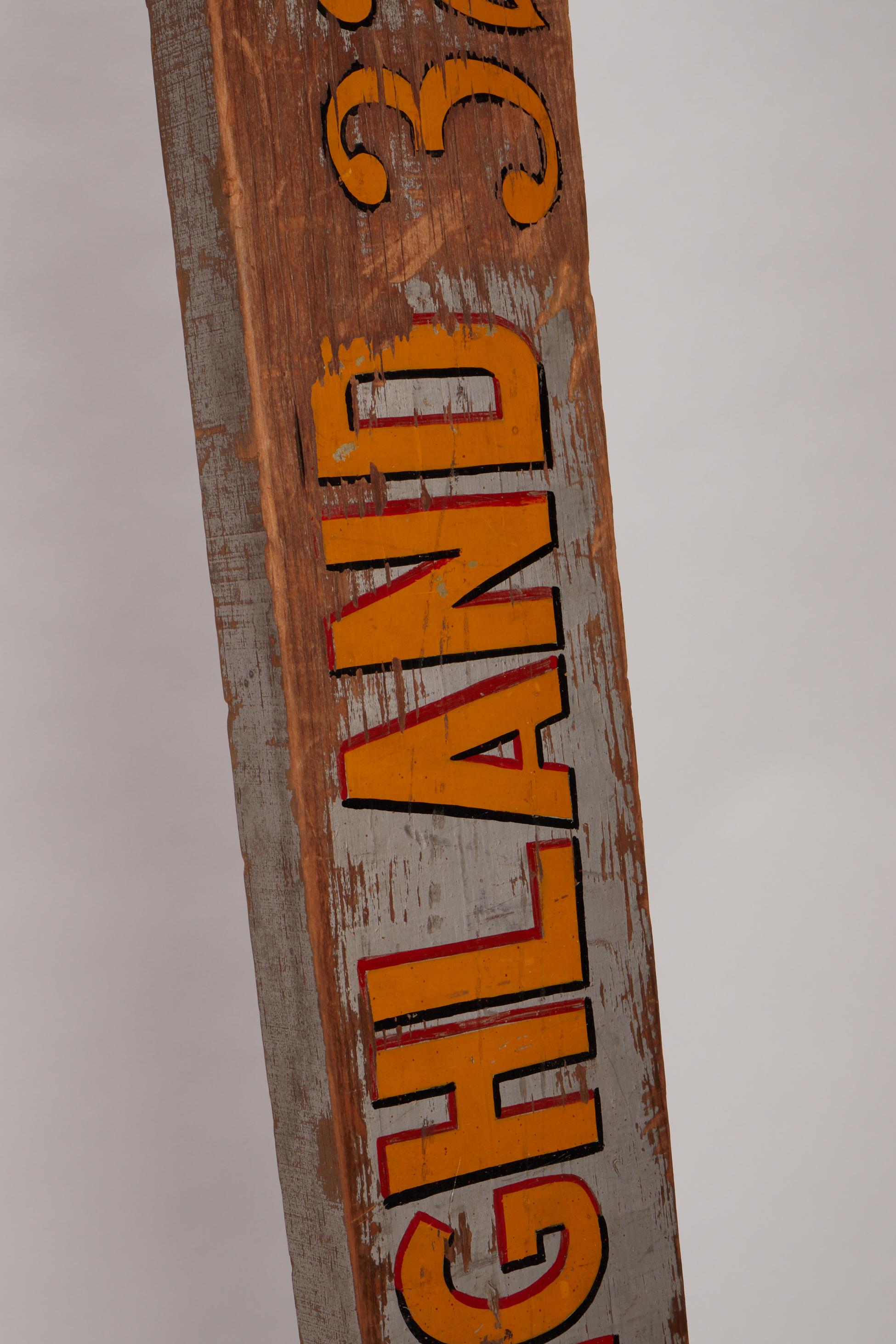 A large wooden wrench, a trade sign of mwchanic’s shop, United States early 30’s im Angebot 1