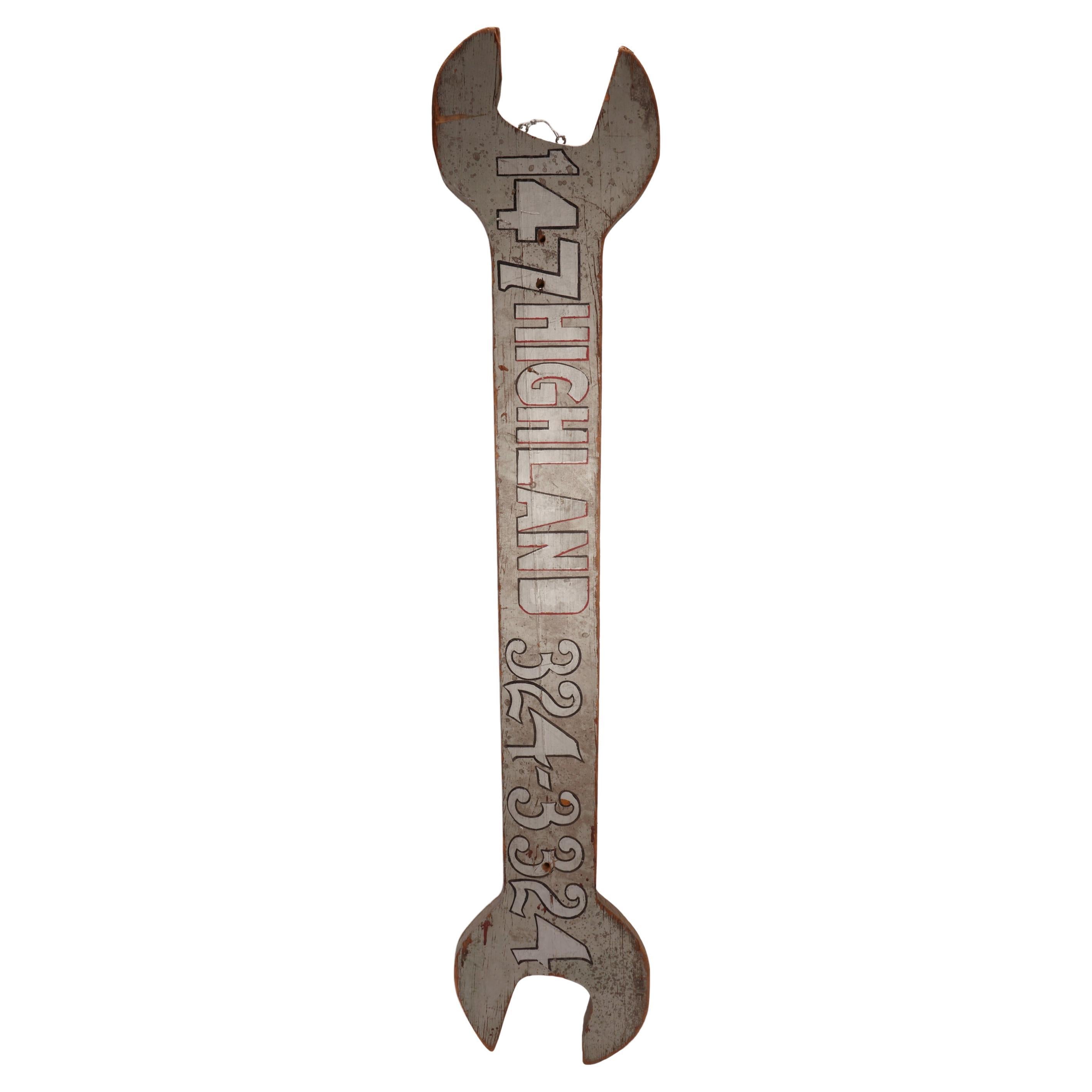 A large wooden wrench, a trade sign of mwchanic’s shop, United States early 30’s