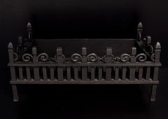 A Large Wrought Iron Fire Basket in the Arts and Crafts Style