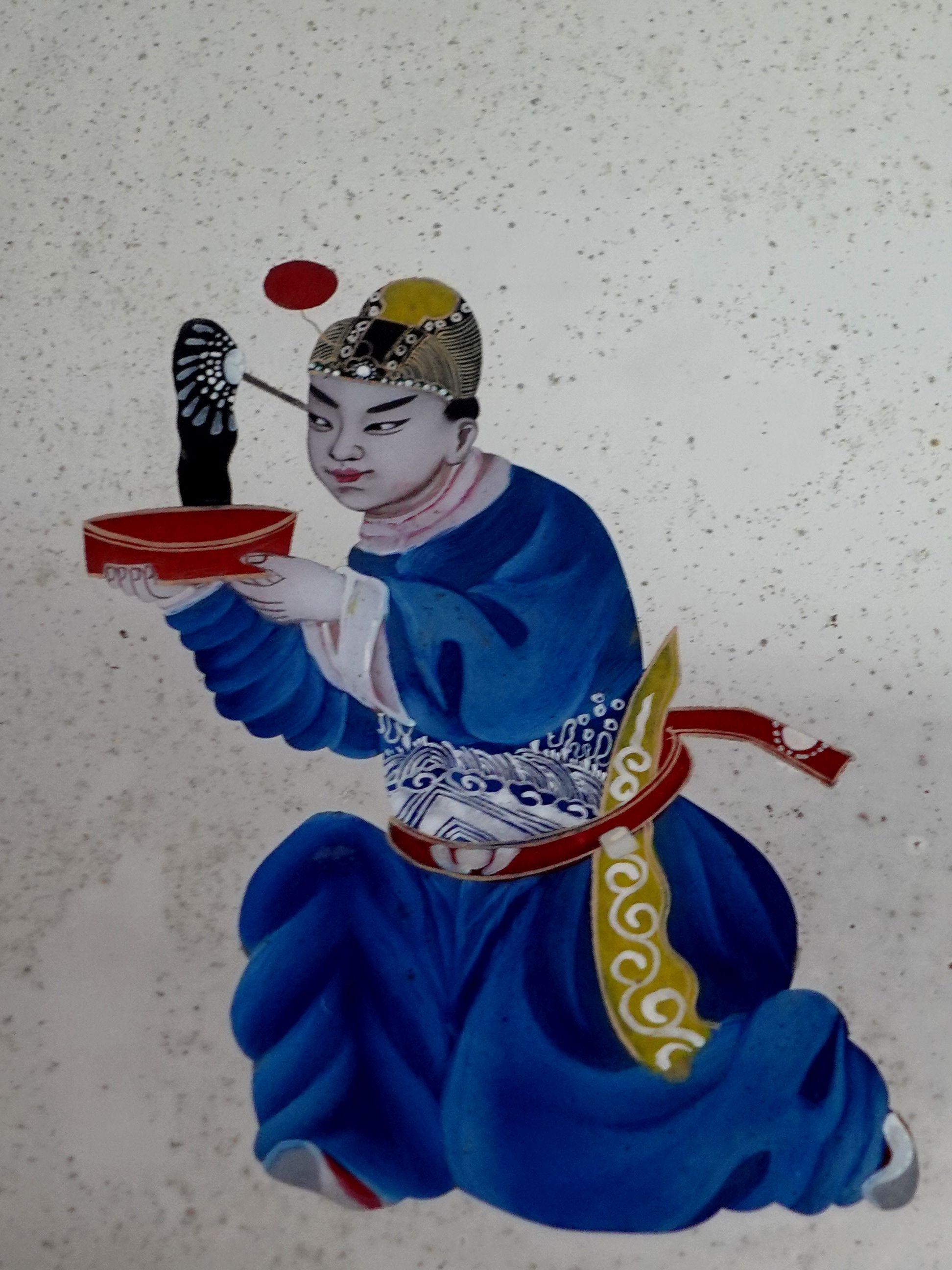 Peint à la main Grandes peintures d'exportation chinoise à l'envers sur miroir en vente