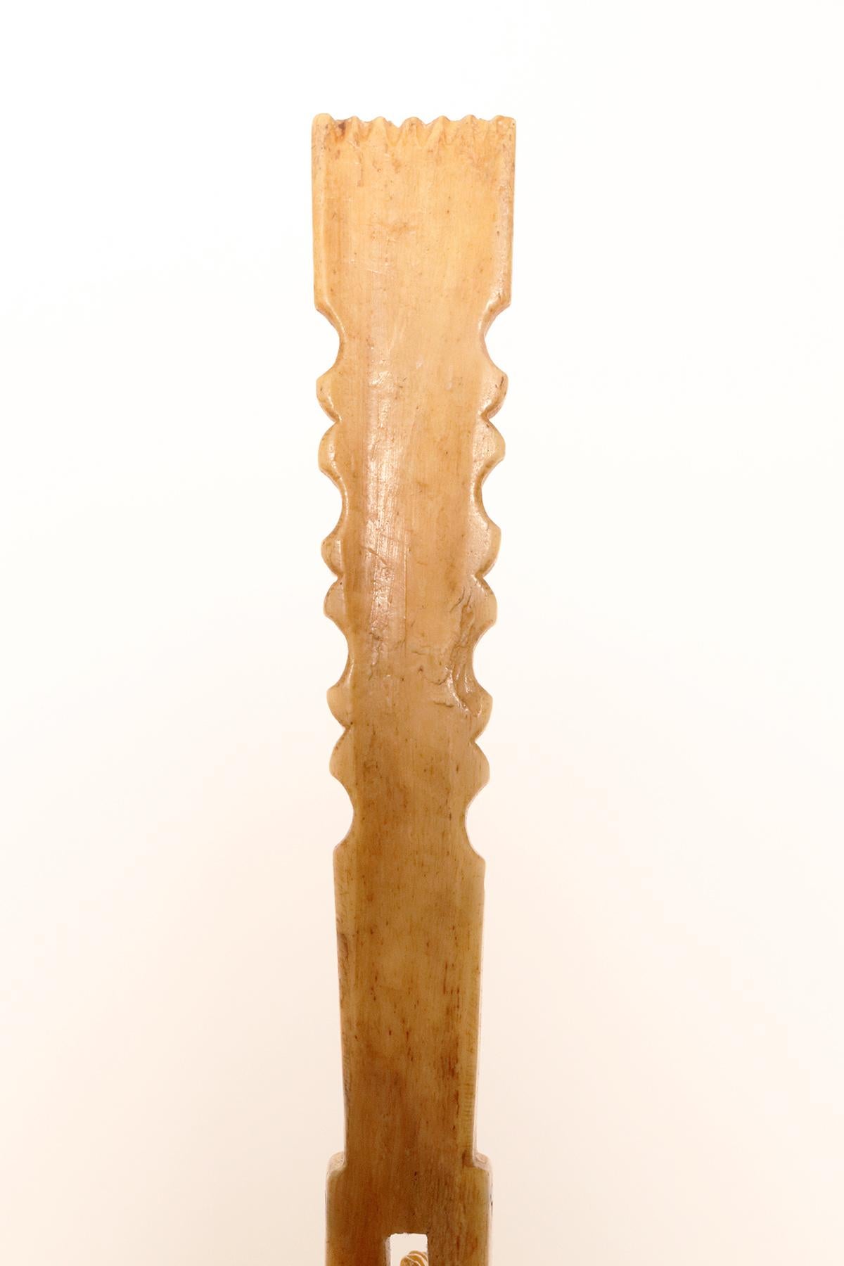 18th Century A larkspur, also known as a pastry cutter, made of bone, Italy 18th century. For Sale