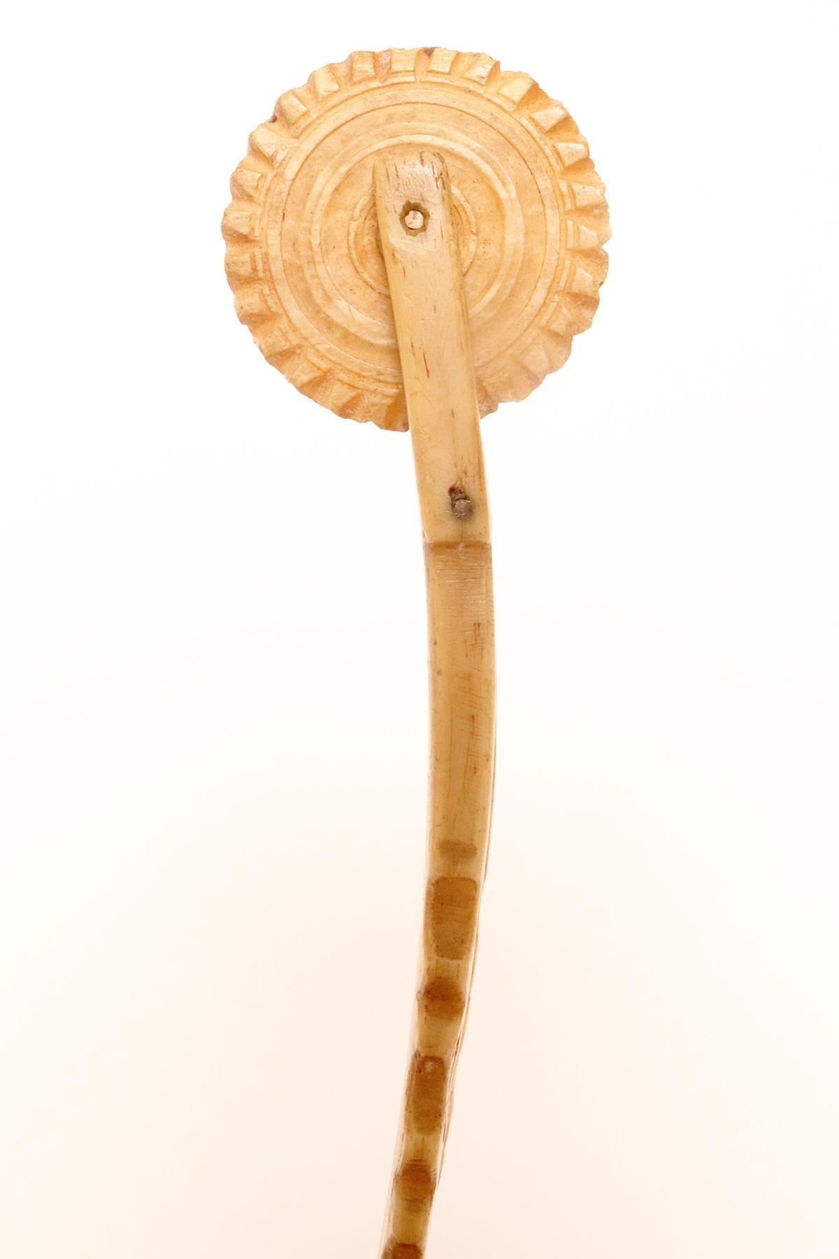 A larkspur, also known as a pastry cutter, made of bone, Italy 18th century. For Sale 2