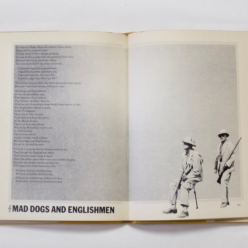 A Last Encore 

by Noel Coward

Published by Little, Brown & Company, Boston 1973. First American Edition. 

The wit of Noel Coward's words alongside illustrations and photographs culled from the archives of newspapers and press agencies of