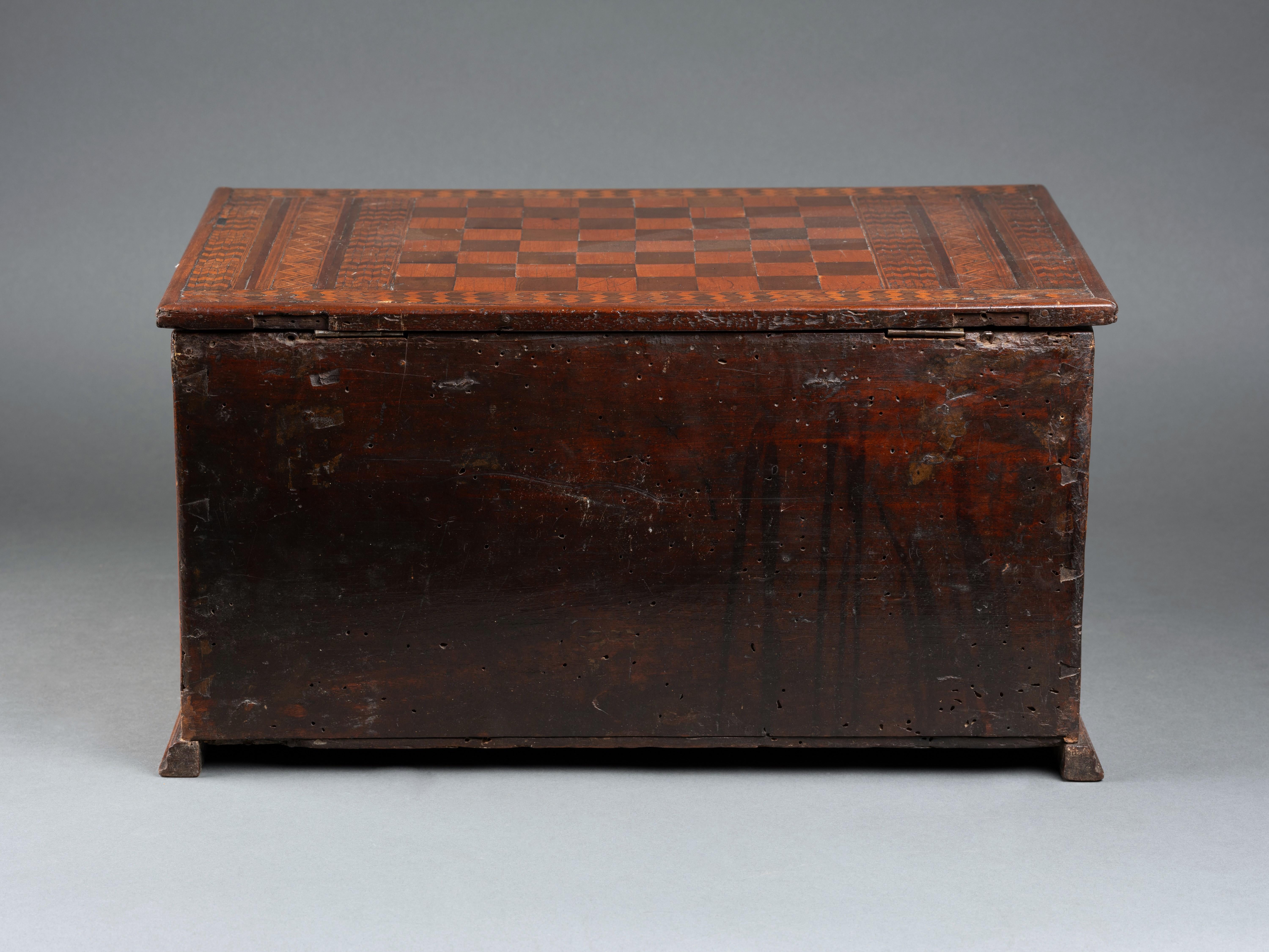A late 15th century  wood inlaid writing casket, Florence, Italy 3