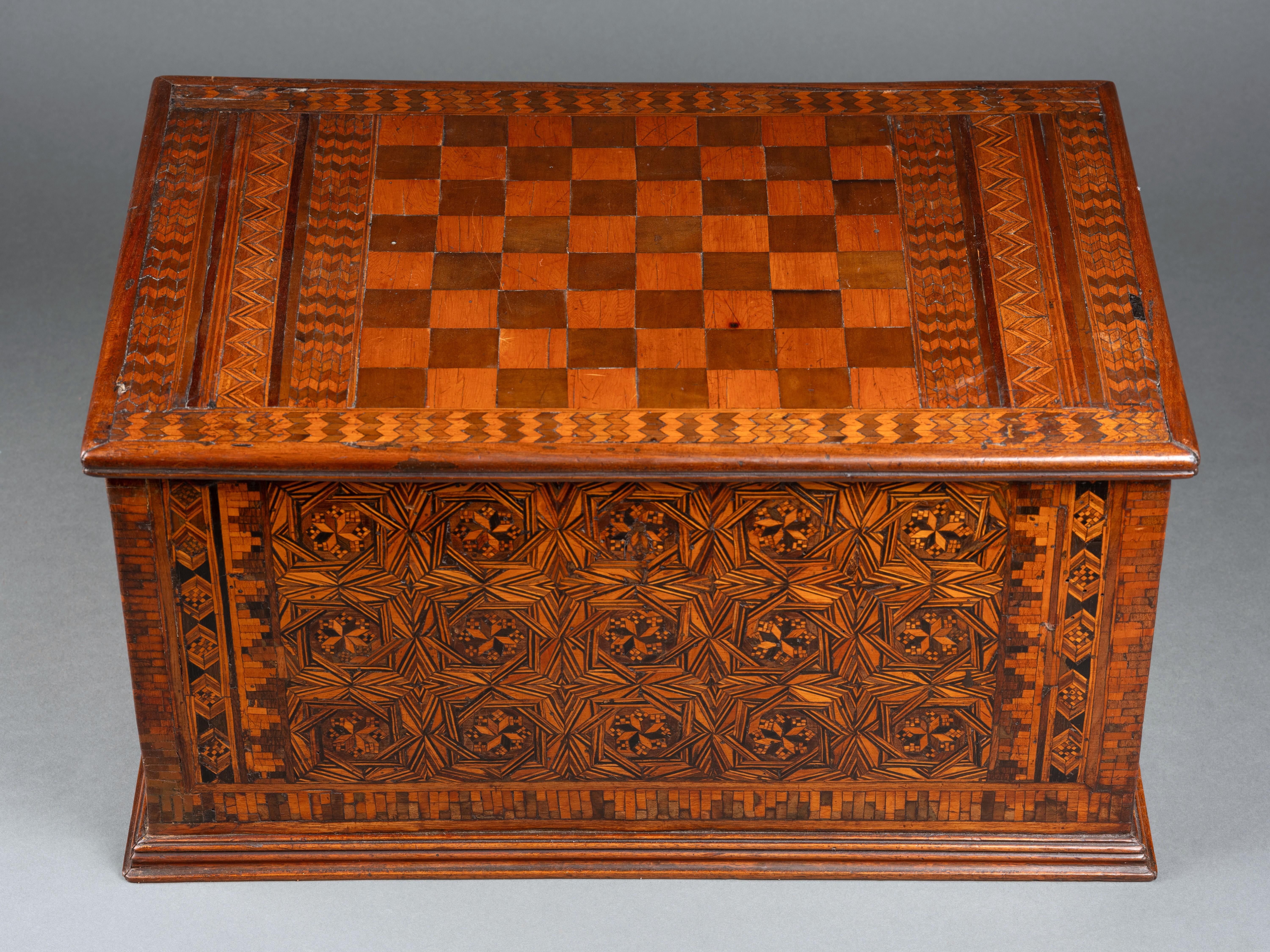 Inlay A late 15th century  wood inlaid writing casket, Florence, Italy
