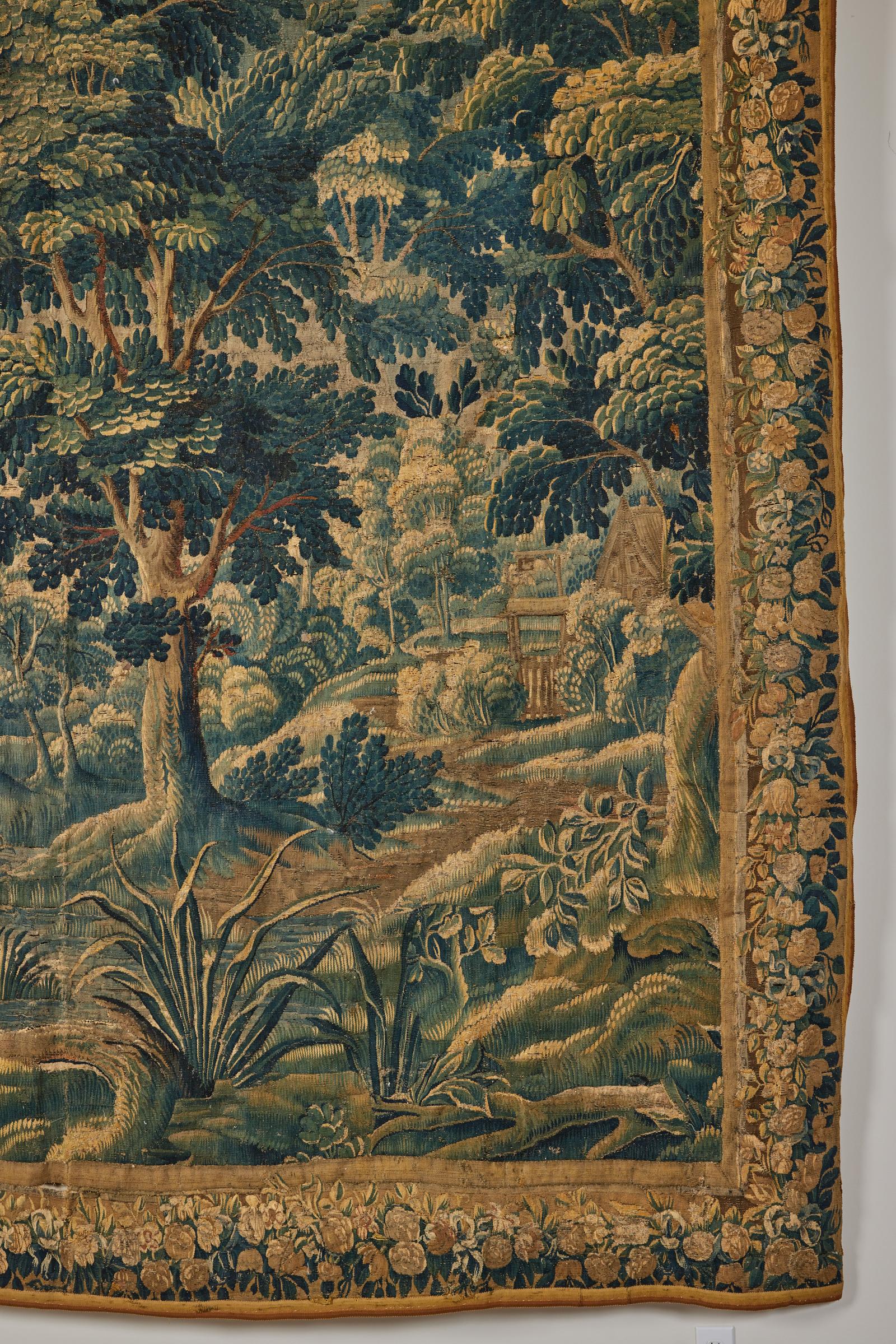 Baroque A Late 17th Century Flemish Verdure Tapestry