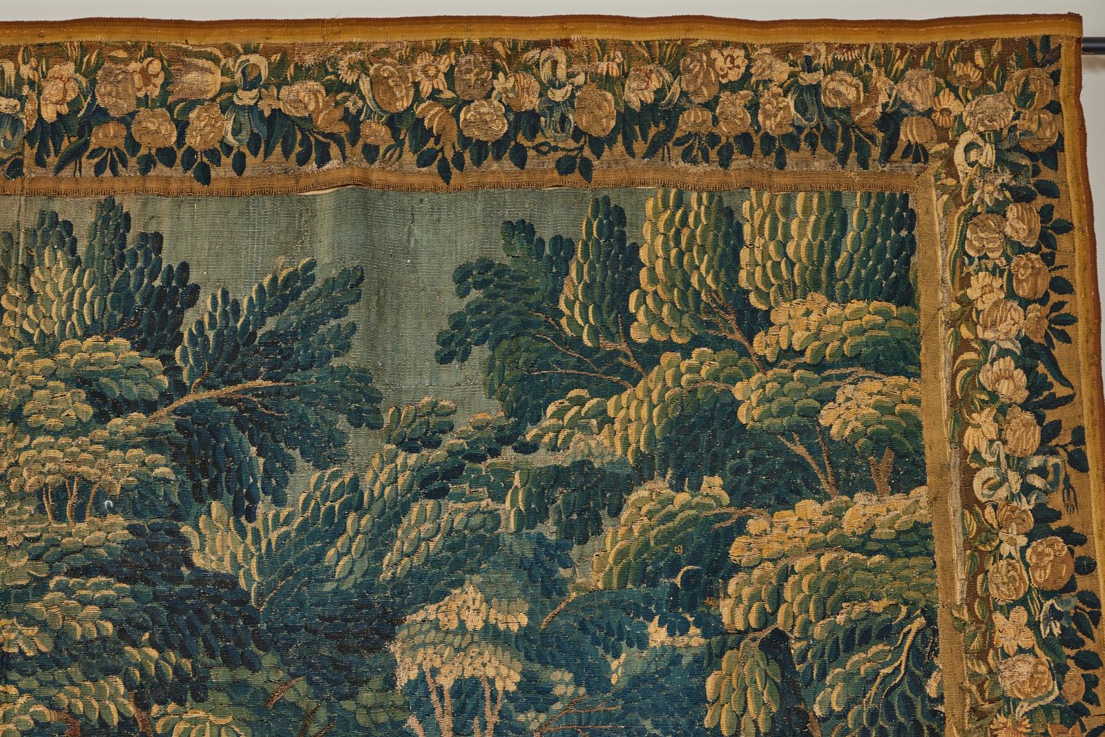 Woven A Late 17th Century Flemish Verdure Tapestry