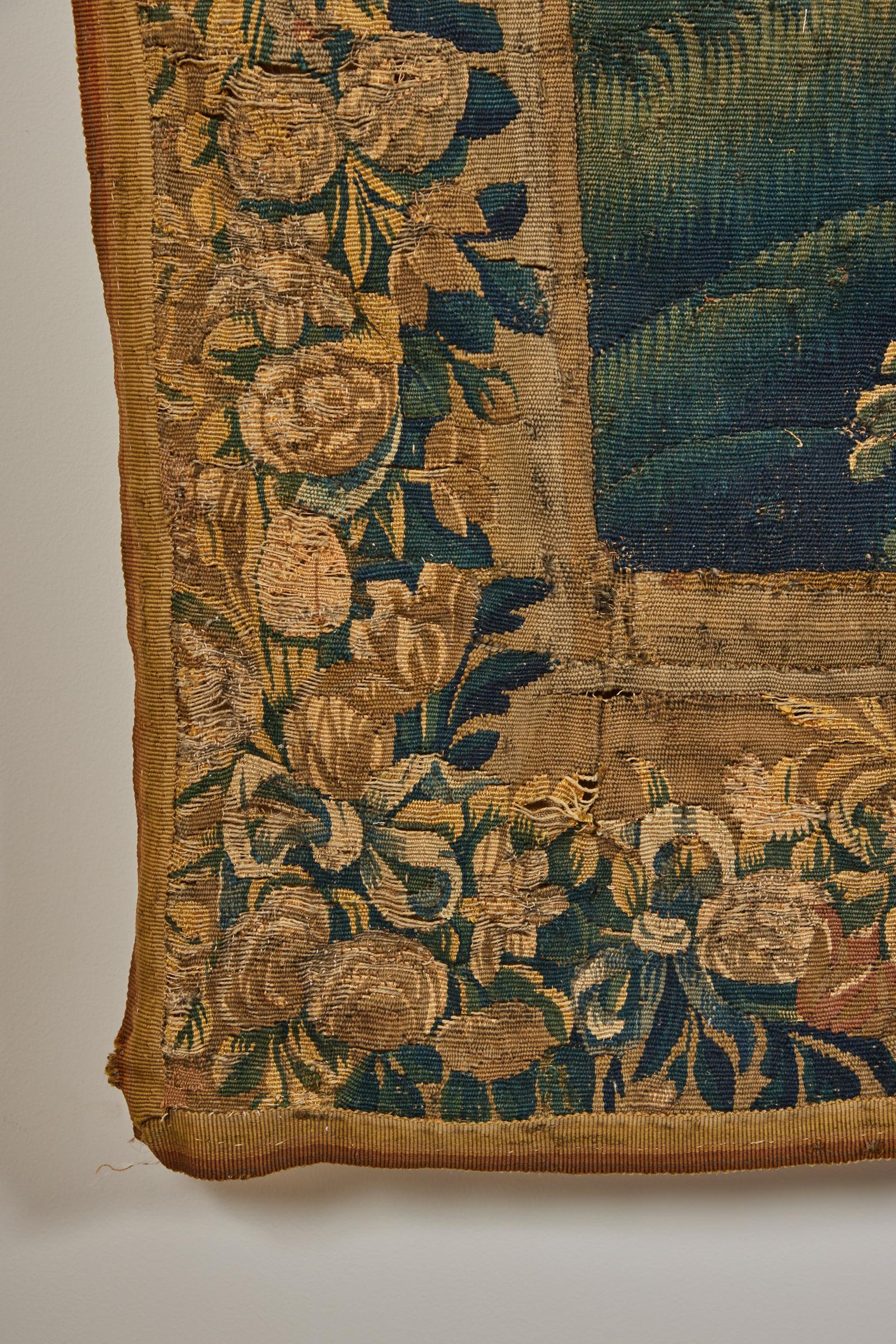 Wool A Late 17th Century Flemish Verdure Tapestry