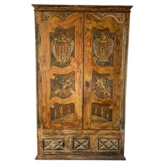 A Late 17th Century Spanish Armoire Bearing the Torres Family Coat of Arms