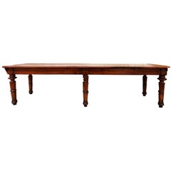 A Late 18th C Italian Six Leg Pine Dining Table