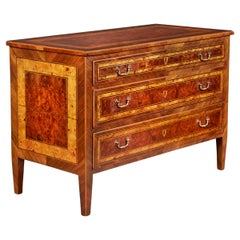 Late 18th Century Burr Wood Commode