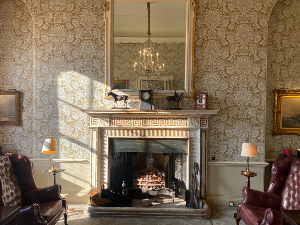 A Late 18th Century Chimneypiece in Statuary Marble with Jasper Inlays ...