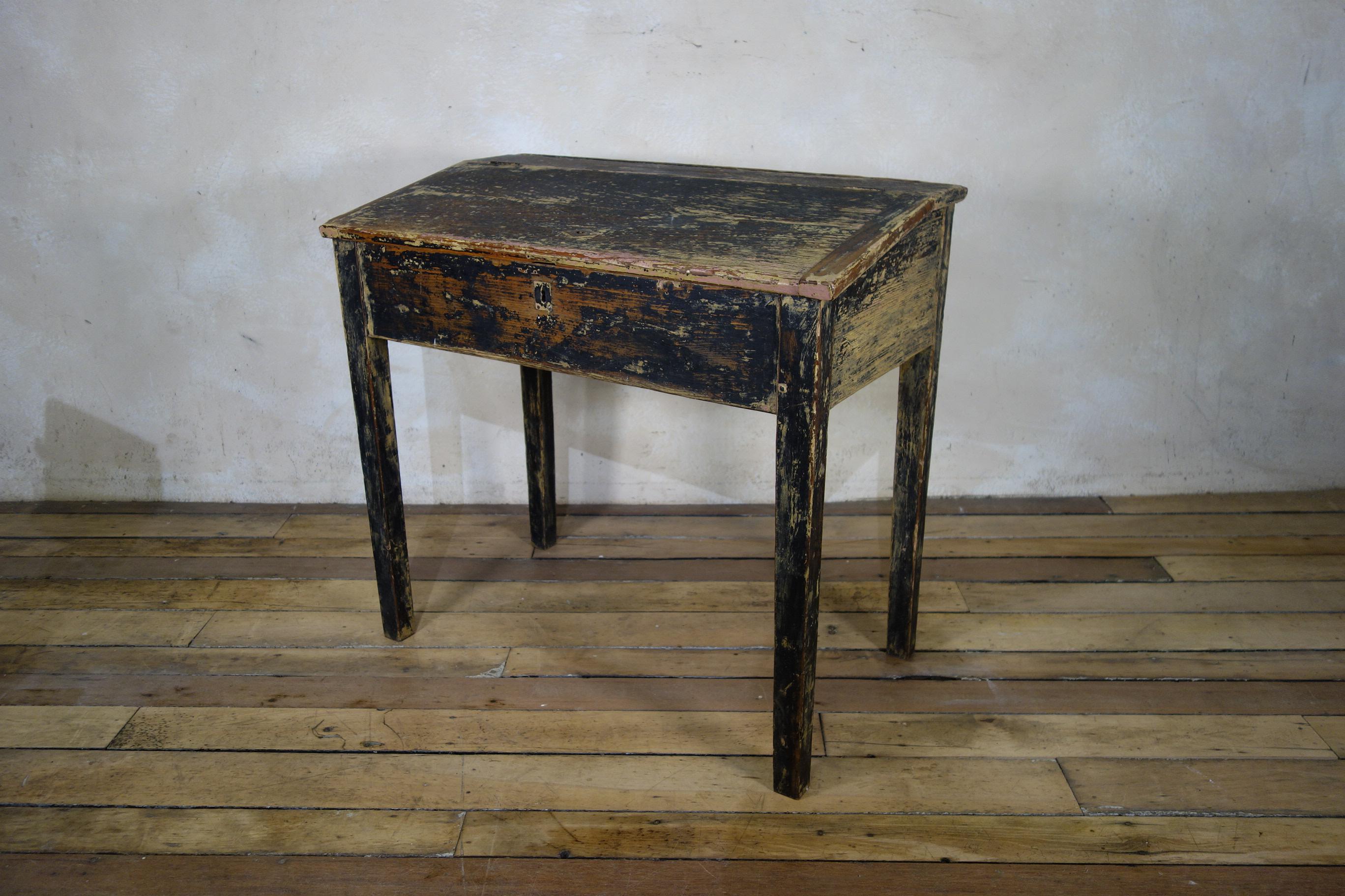 Late 18th Century French Primitive Slanted School Desk 8