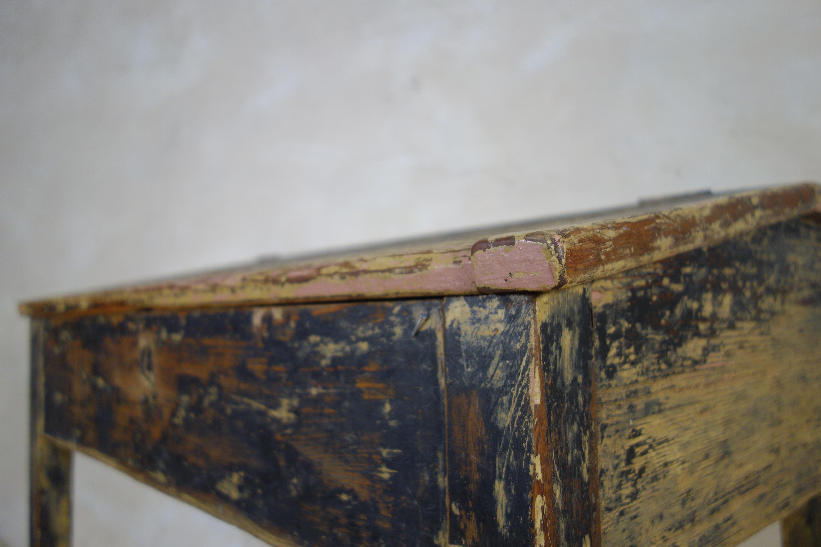 Late 18th Century French Primitive Slanted School Desk 10