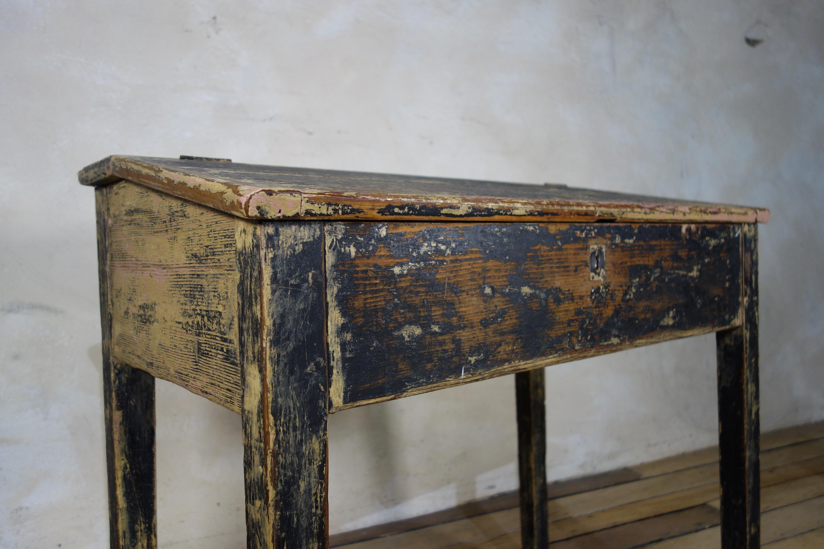 Painted Late 18th Century French Primitive Slanted School Desk