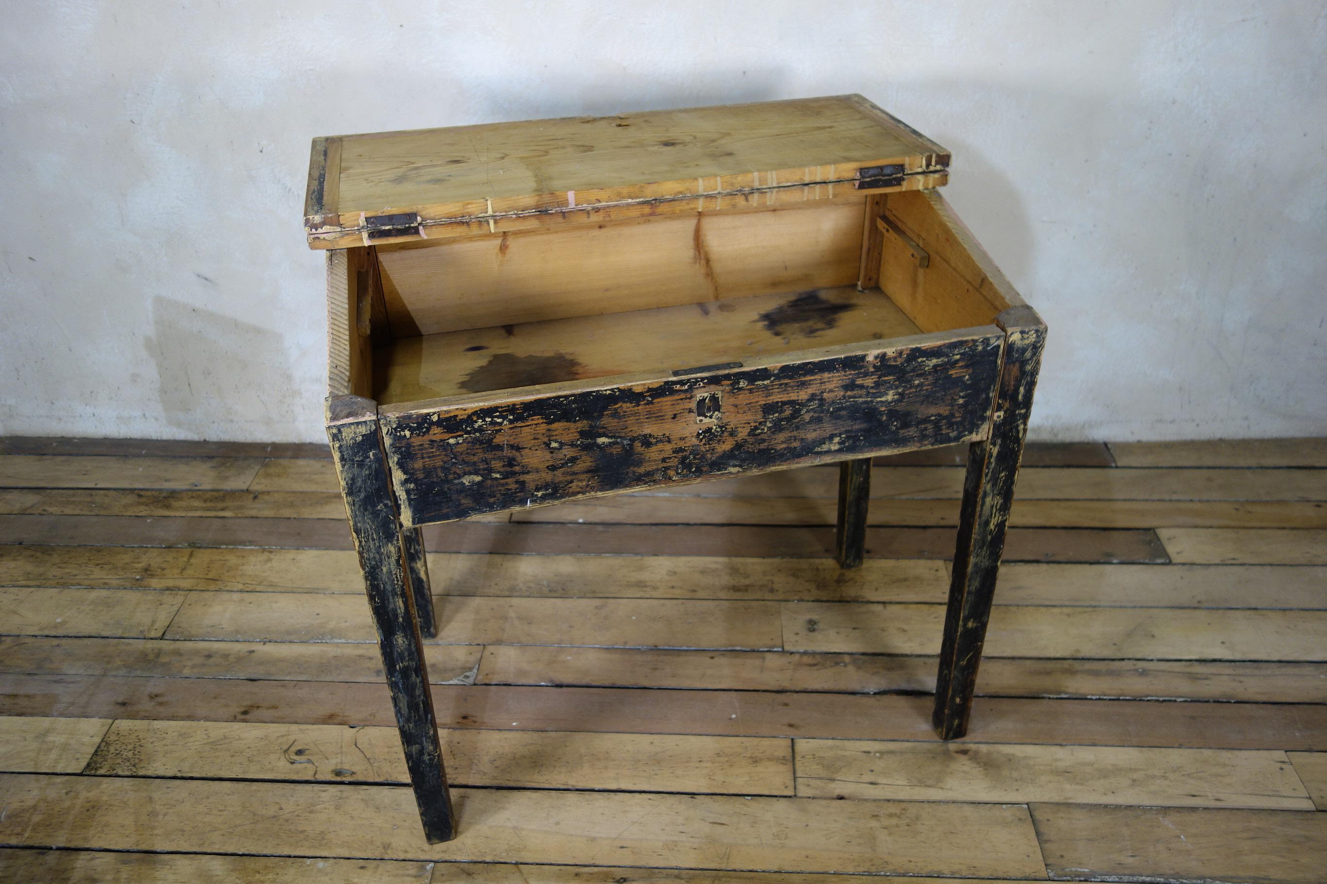 Late 18th Century French Primitive Slanted School Desk 3