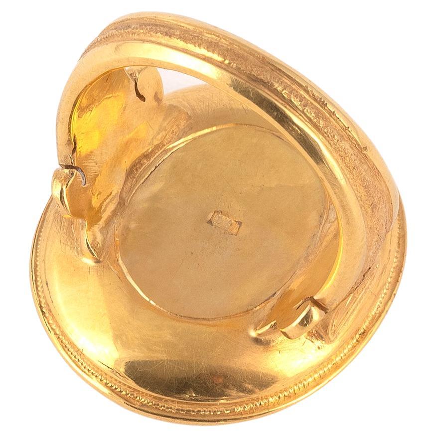 Spätes 18. Jahrhundert Intaglio Später Goldmontierter Ring (Ungeschliffen) im Angebot