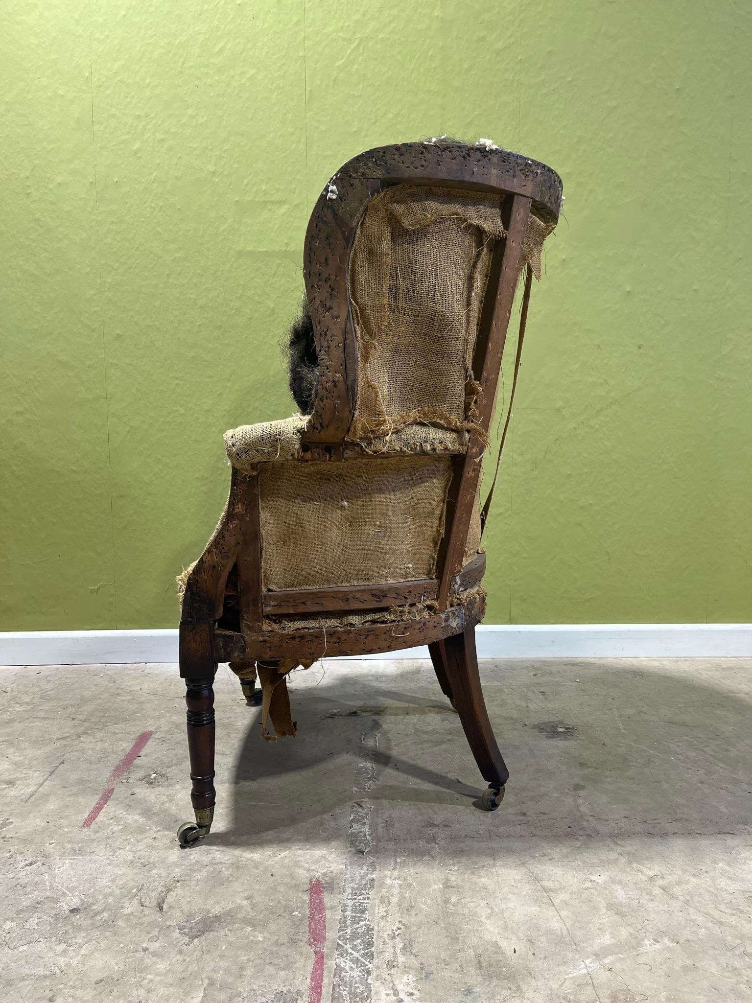 English A Late 18th Century Mahogany Barrel Back Armchair For Sale