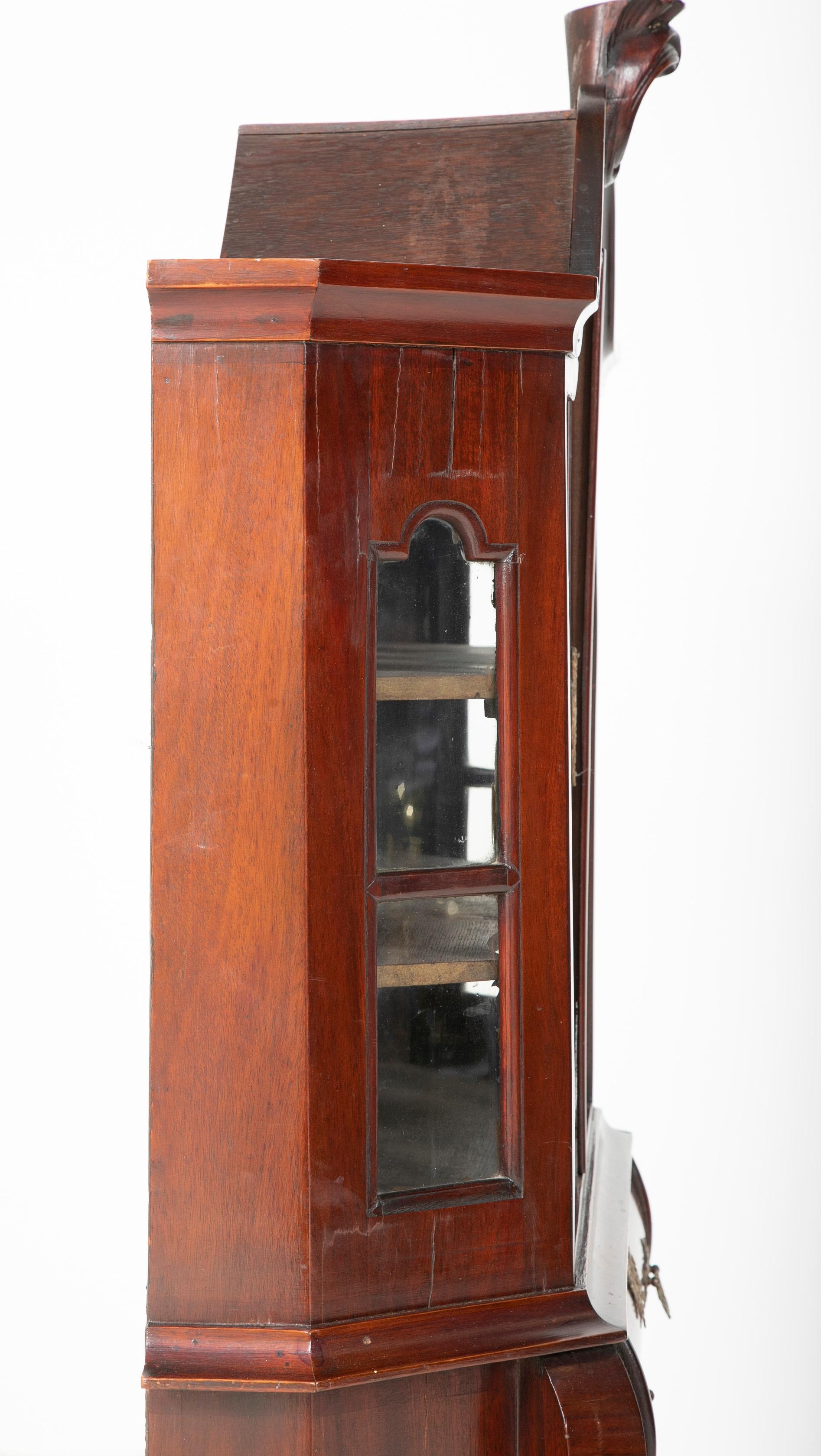 Late 18th Century Childs Dutch Kettle Base Paw Foot Bookcase For Sale 7