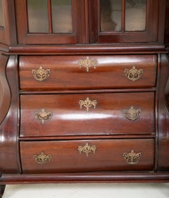 Late 18th Century Childs Dutch Kettle Base Paw Foot Bookcase