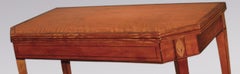 Late 18th Century Sheraton Period Satinwood Card Table