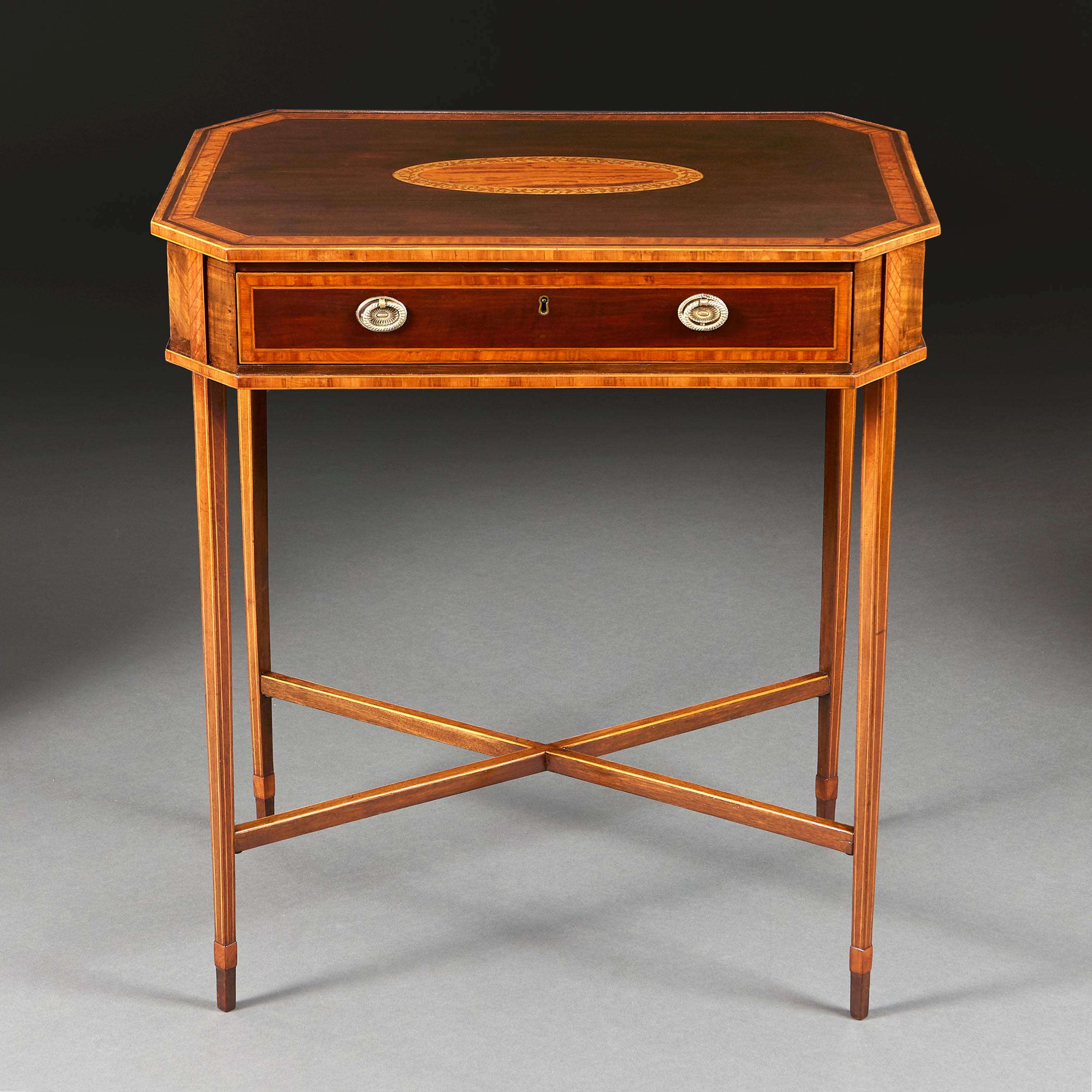 English A Late 18th Century Sheraton Satinwood Occasional Table For Sale